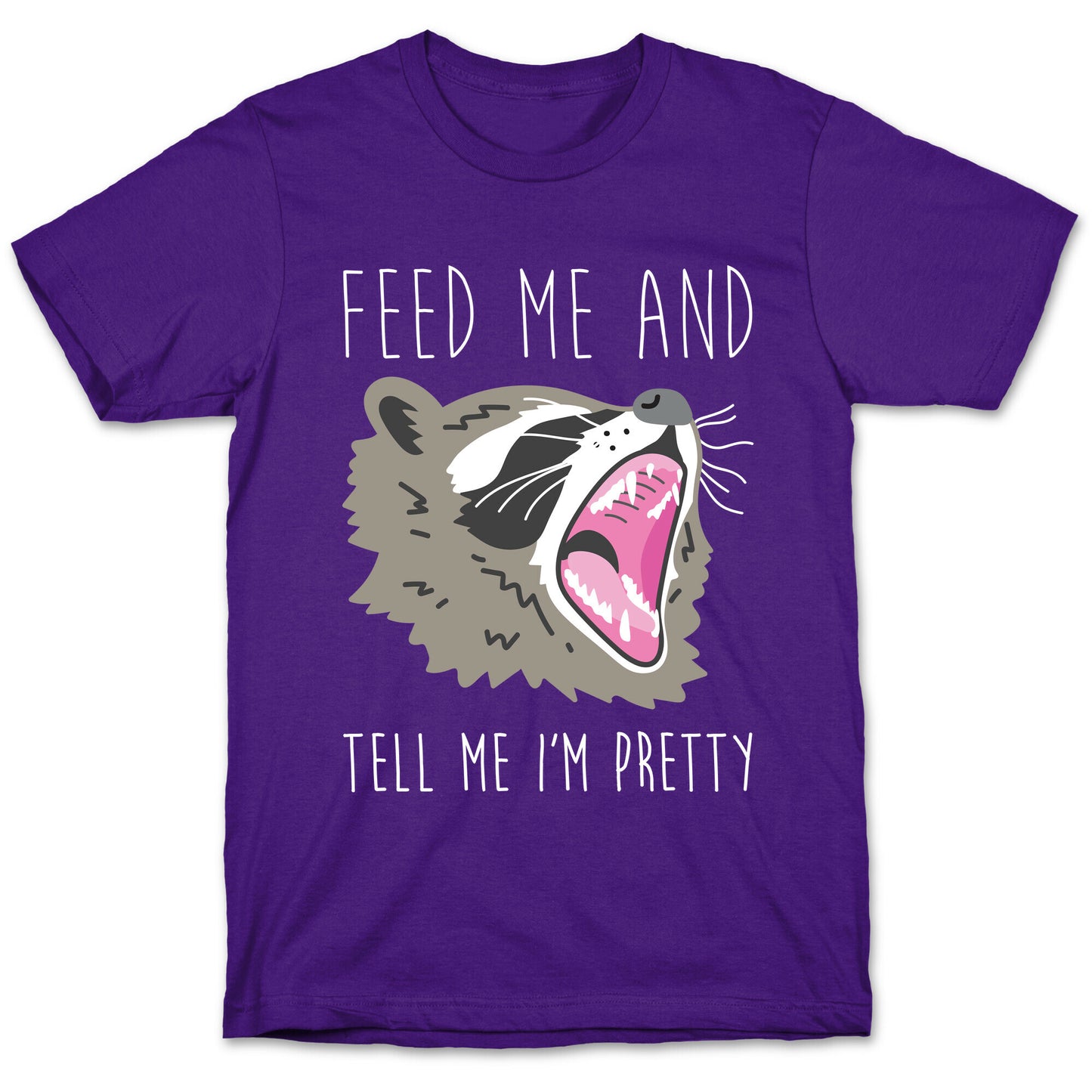 Feed Me And Tell Me I'm Pretty Raccoon T-Shirt