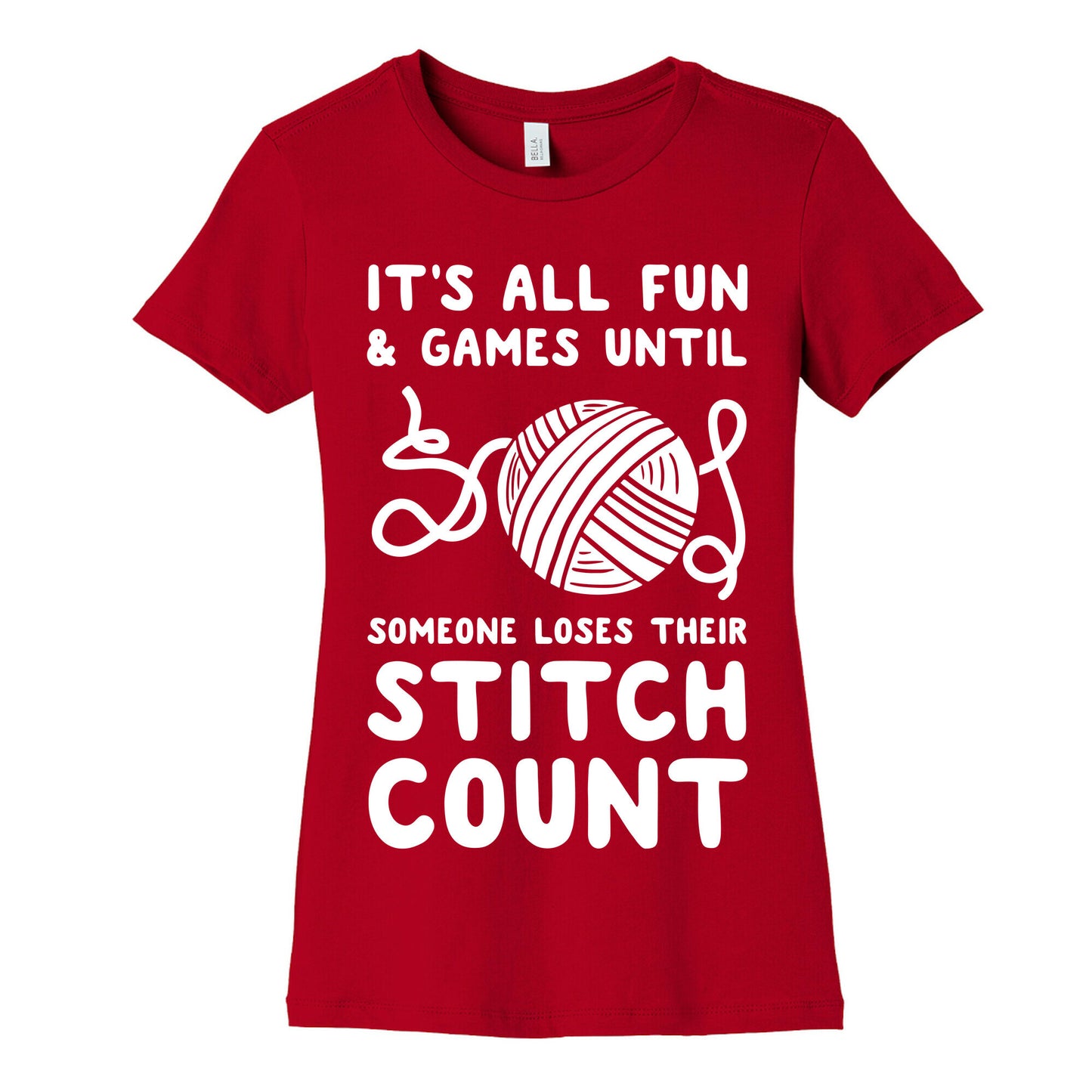 It's All Fun and Games Until Someone Loses Their Stitch Count Women's Cotton Tee