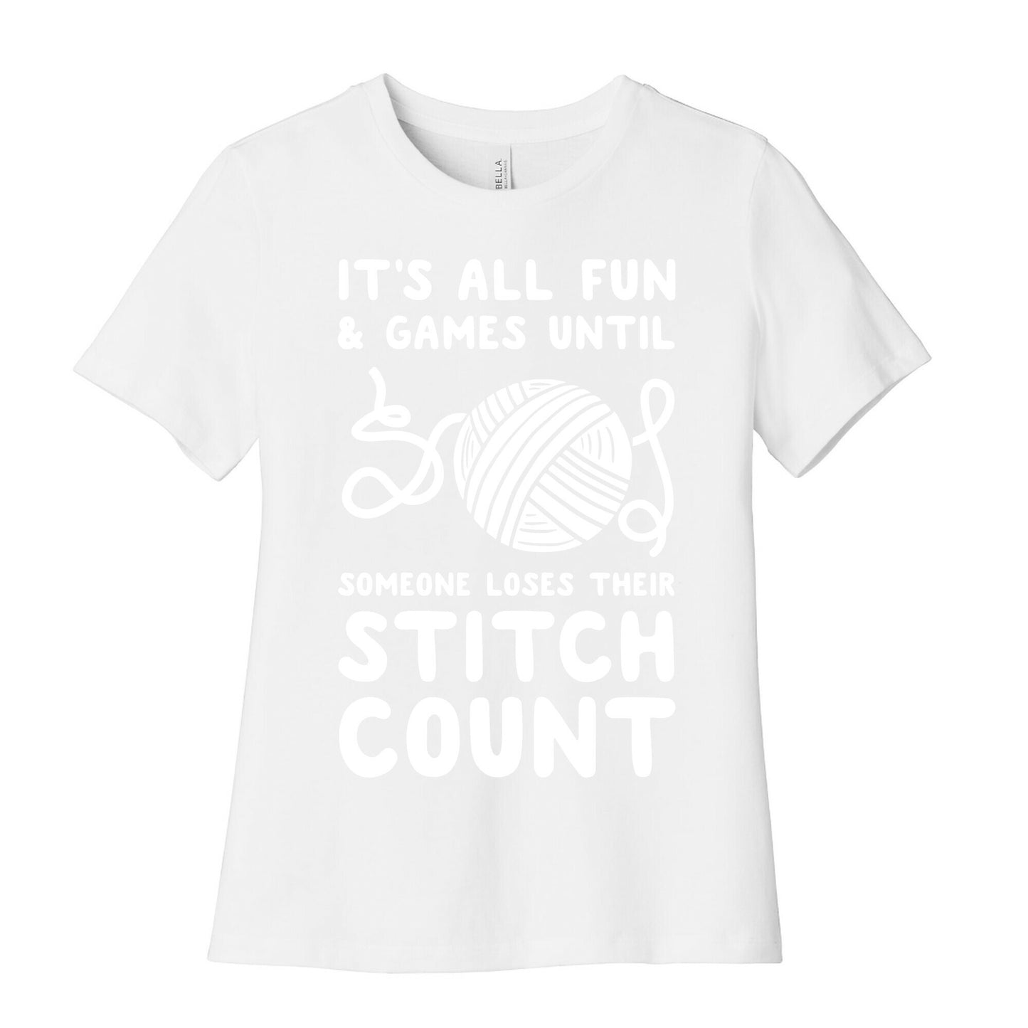 It's All Fun and Games Until Someone Loses Their Stitch Count Women's Cotton Tee