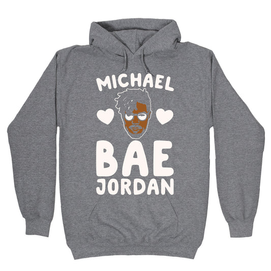 Michael Bae Jordan Parody White Print Hoodie