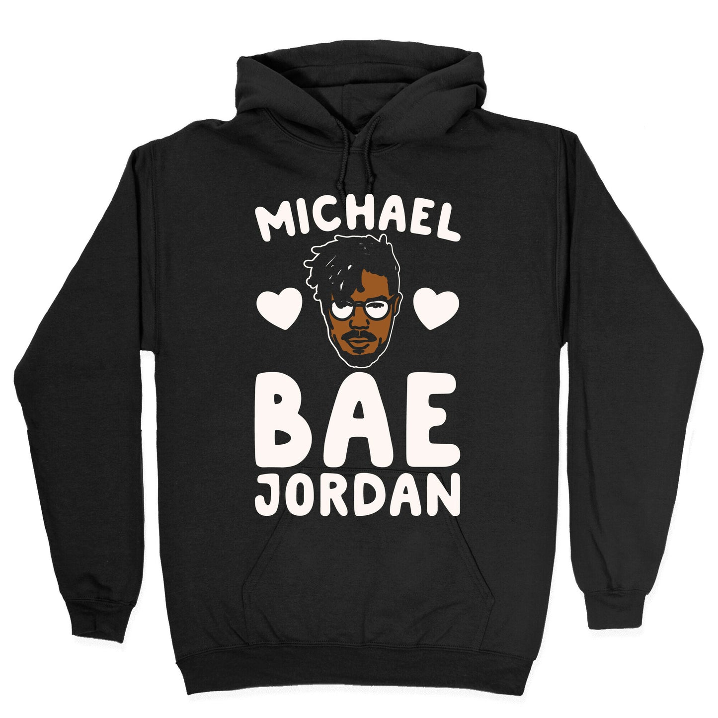Michael Bae Jordan Parody White Print Hoodie