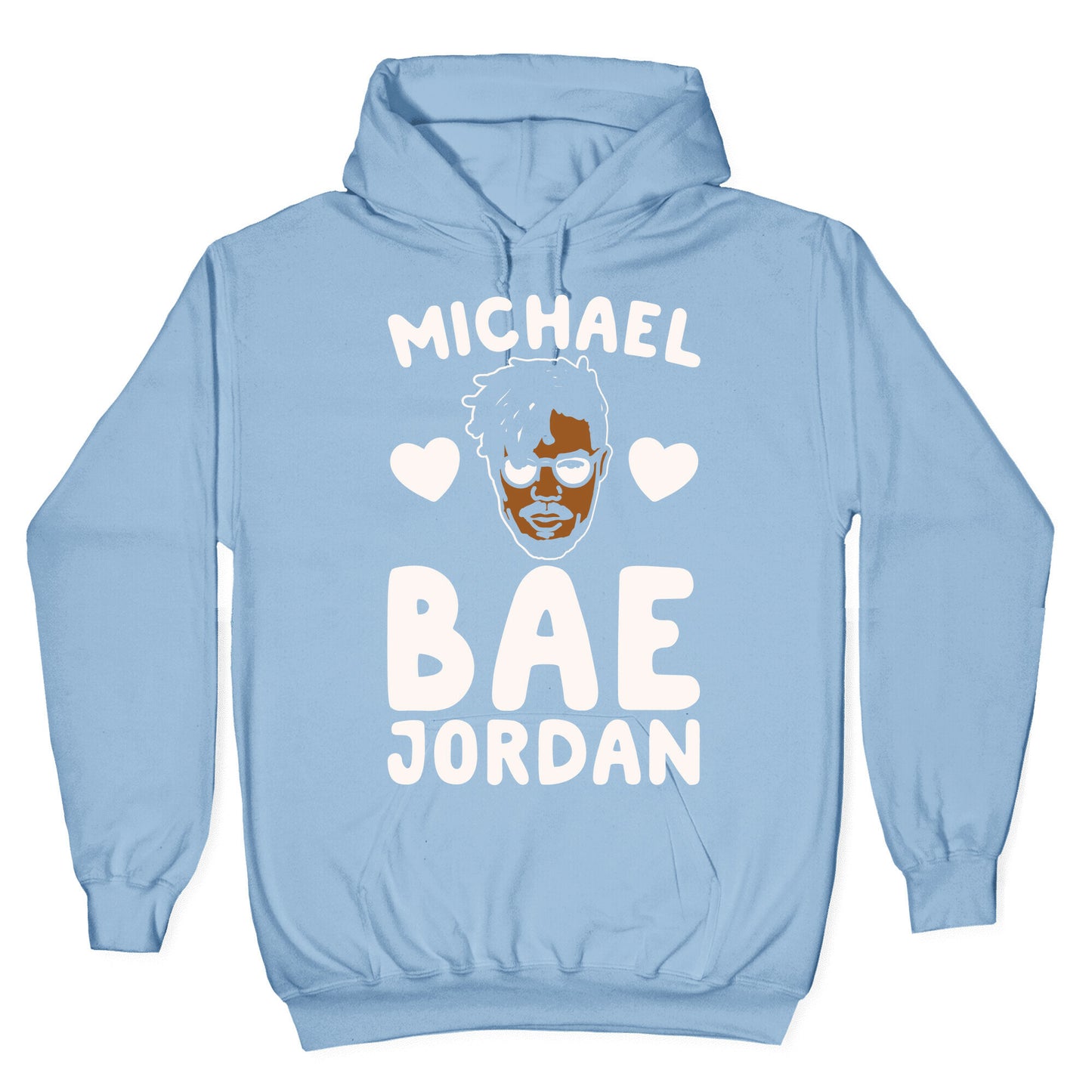 Michael Bae Jordan Parody White Print Hoodie