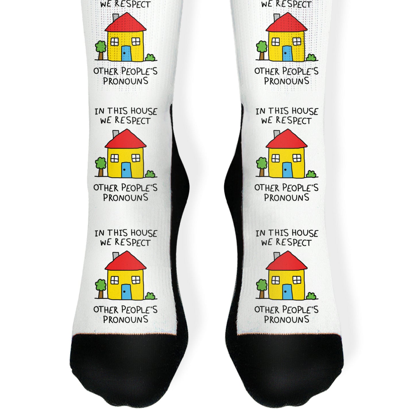 In This House We Respect Each Other's Pronouns Socks