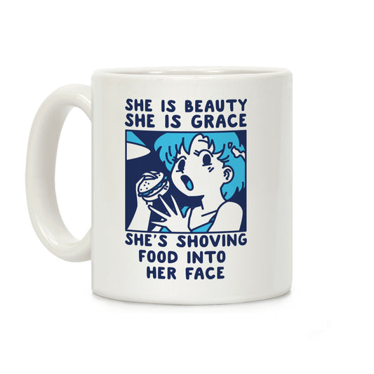 She's Shoving Food Into Her Face Ami Coffee Mug