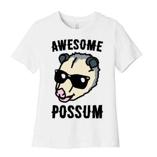 Awesome Possum  Women's Cotton Tee