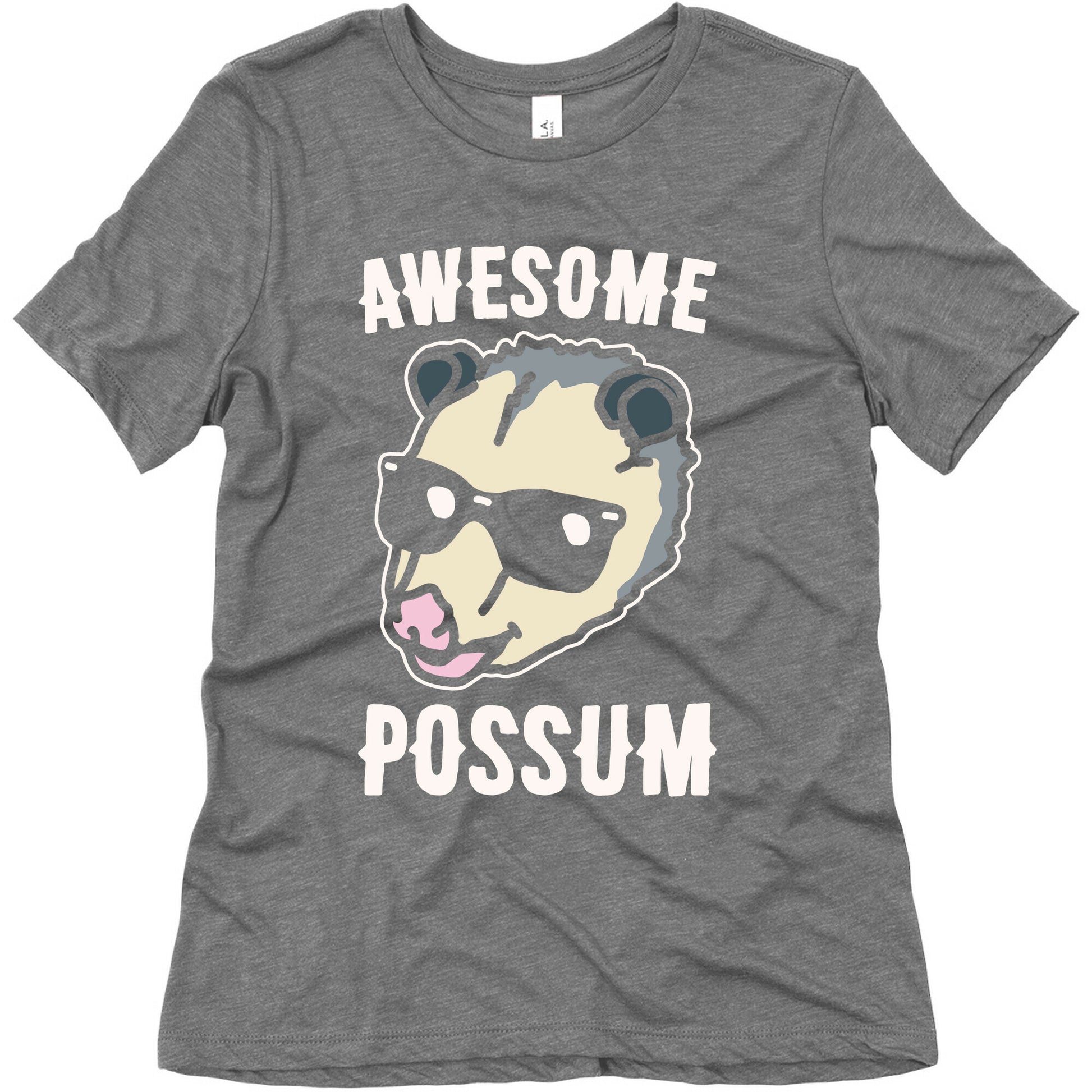 Awesome Possum White Print Women's Triblend Tee