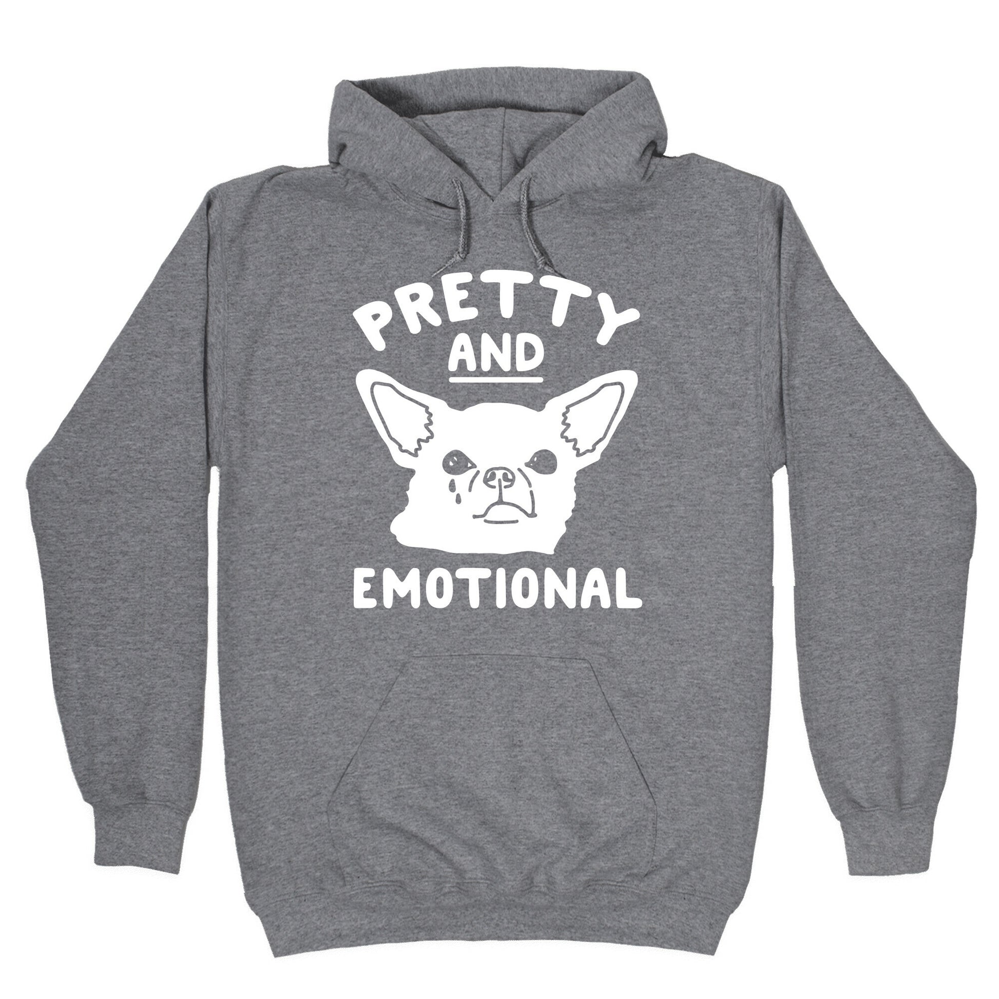 Pretty and Emotional White Print Hoodie