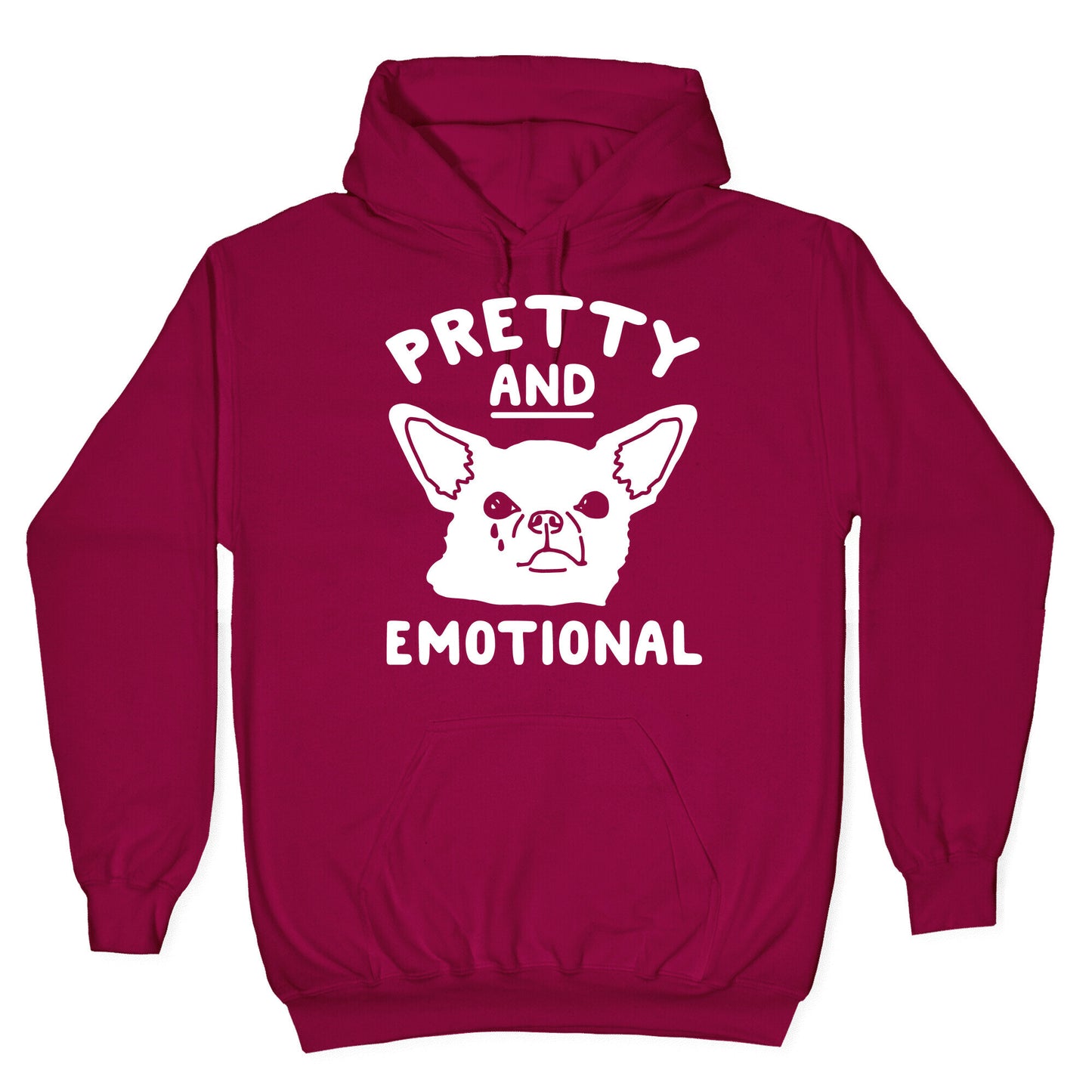 Pretty and Emotional White Print Hoodie