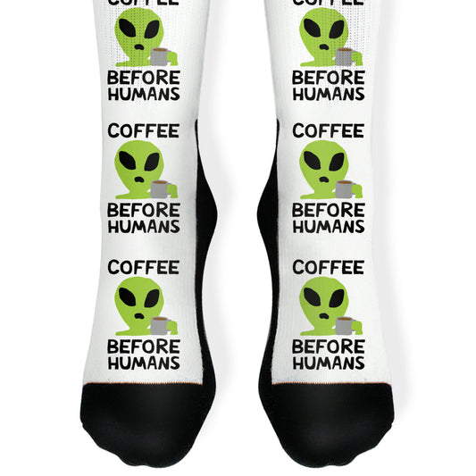 Coffee Before Humans Socks