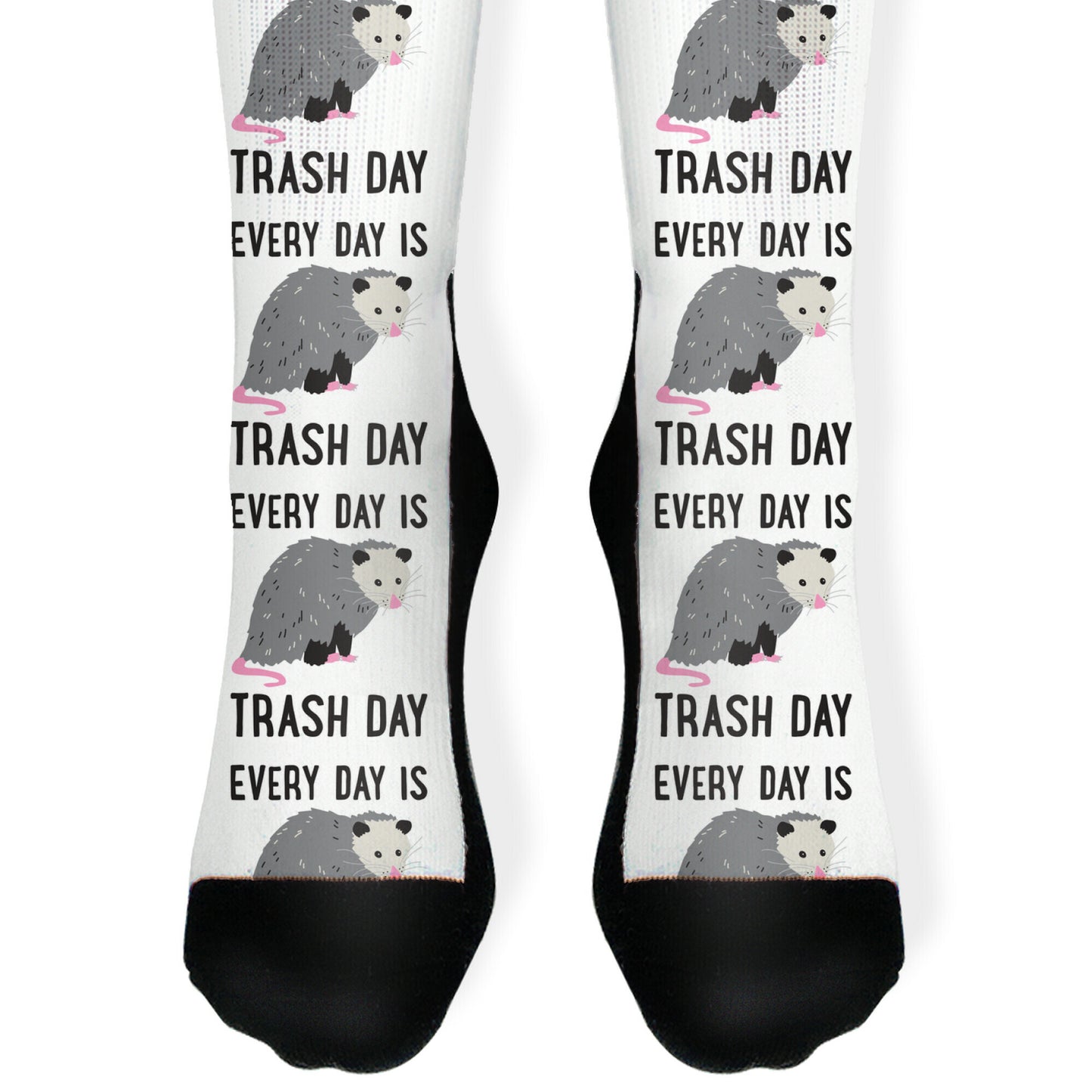 Every Day Is Trash Day Opossum Socks