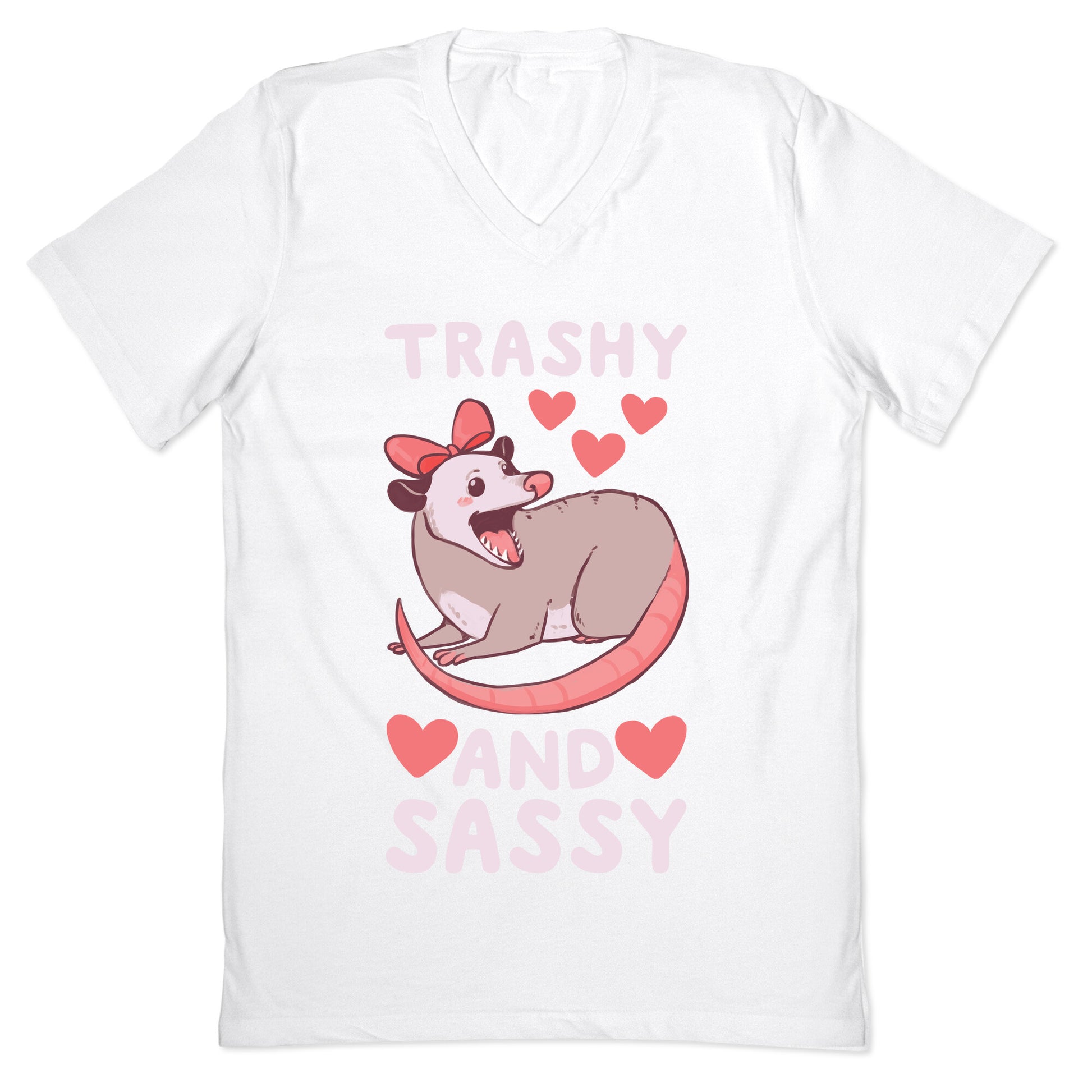 Trashy and Sassy Possum  V-Neck
