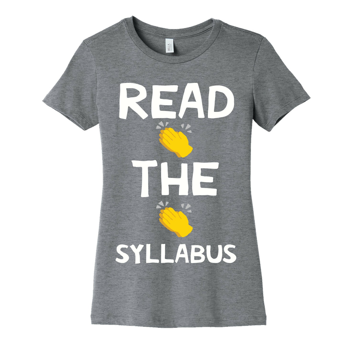 Read The Syllabus Clap Emoji Women's Cotton Tee