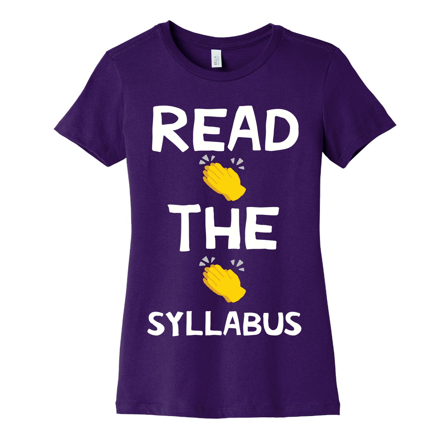 Read The Syllabus Clap Emoji Women's Cotton Tee