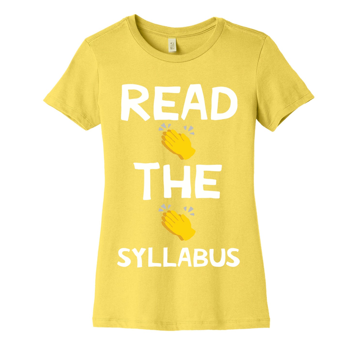 Read The Syllabus Clap Emoji Women's Cotton Tee
