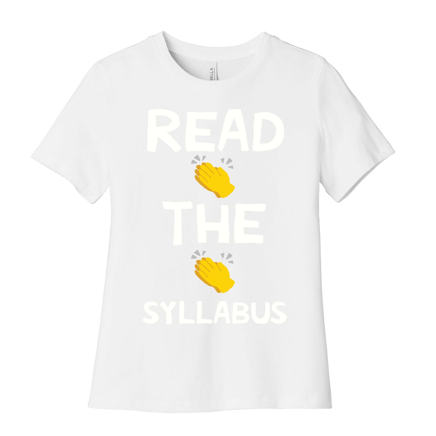 Read The Syllabus Clap Emoji Women's Cotton Tee
