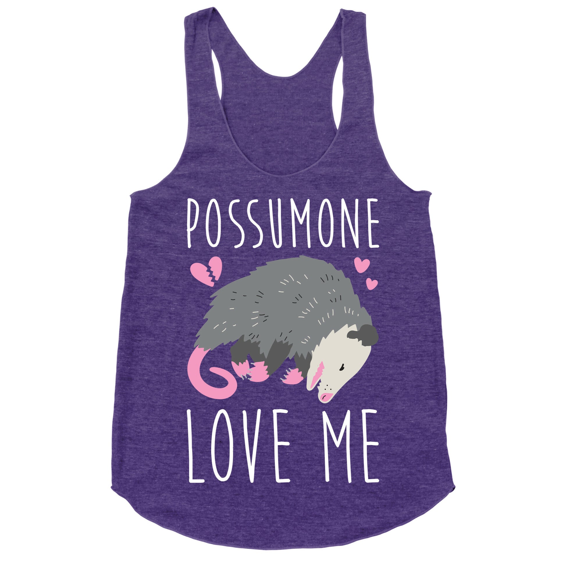 Possumone Love Me Opossum Racerback Tank