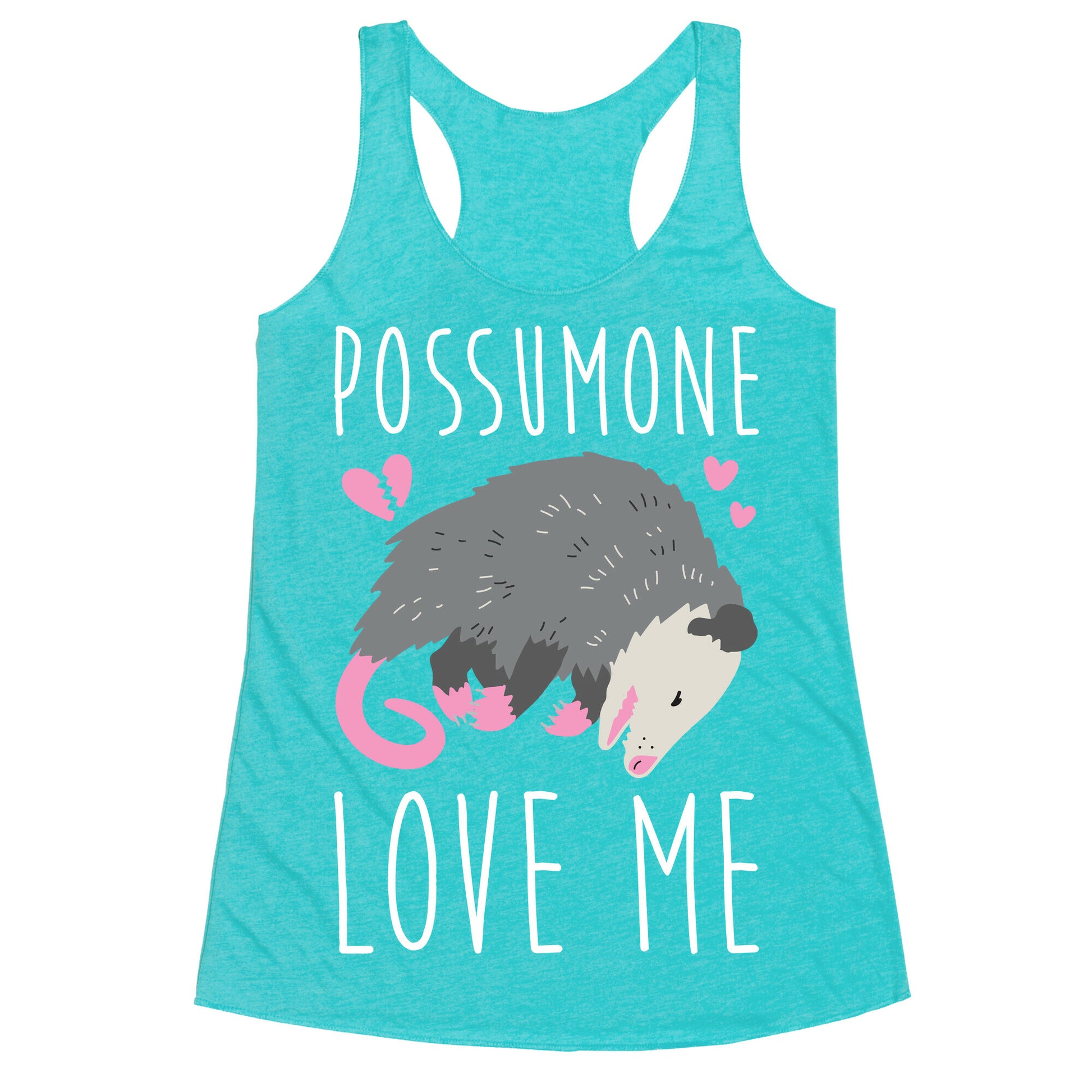 Possumone Love Me Opossum Racerback Tank
