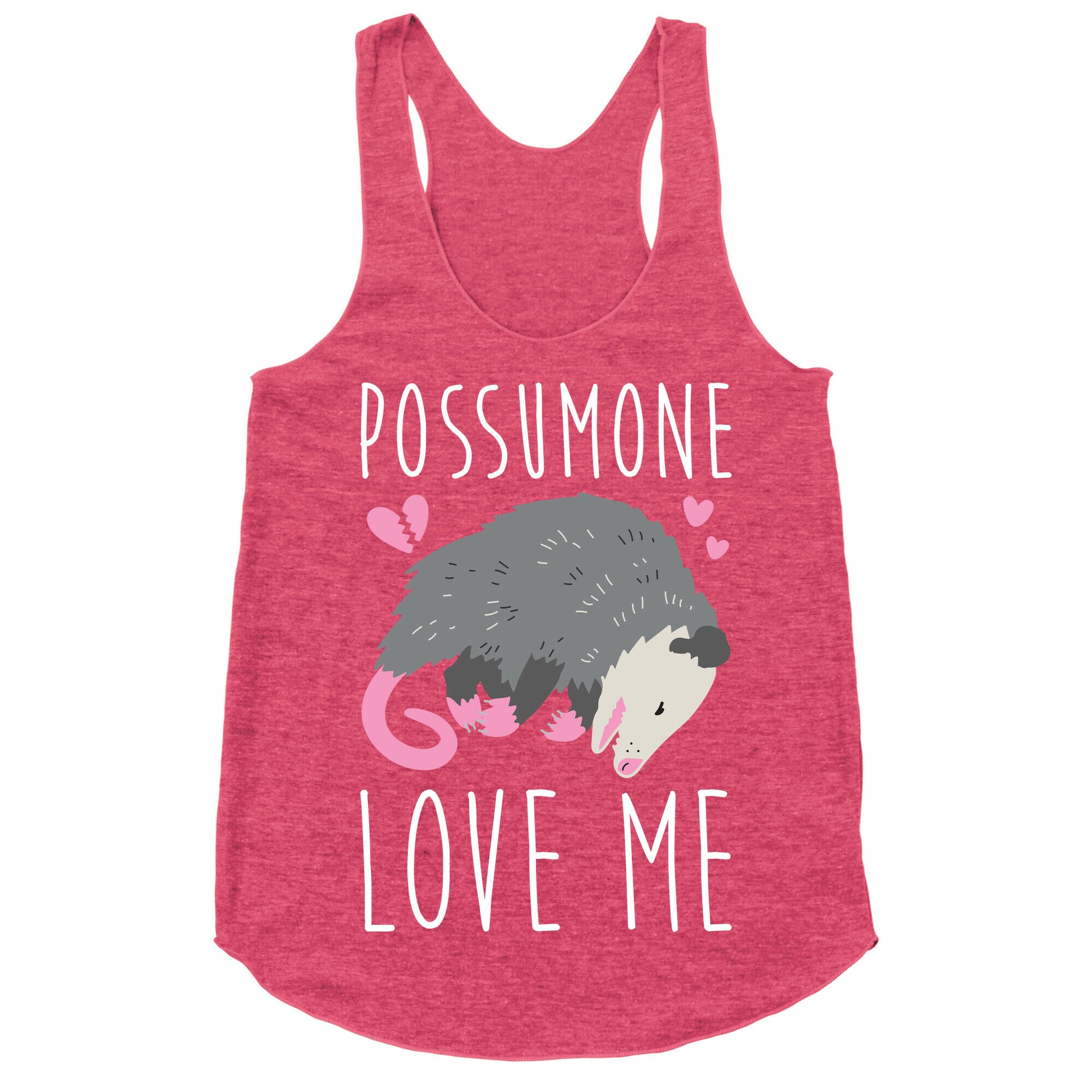 Possumone Love Me Opossum Racerback Tank