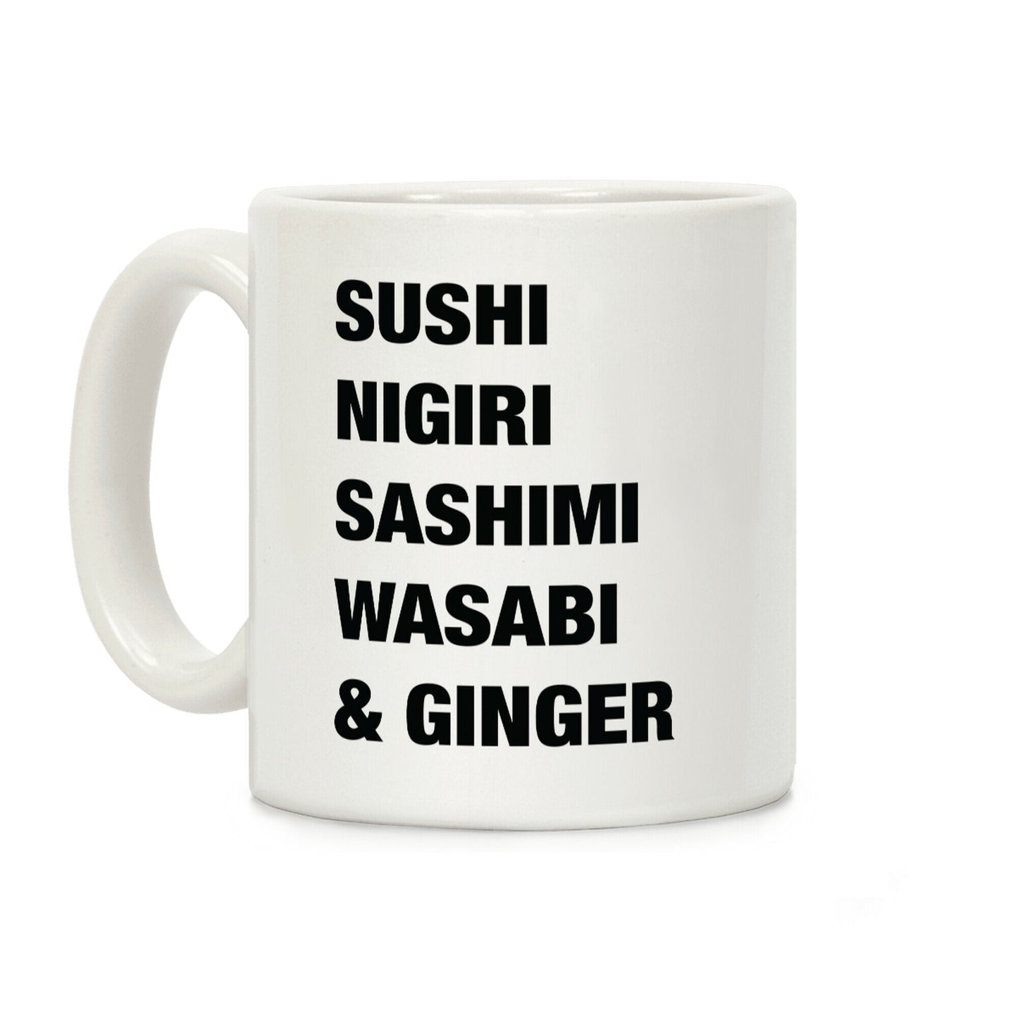 Sushi Nigiri Sashimi Wasabi & Ginger Coffee Mug