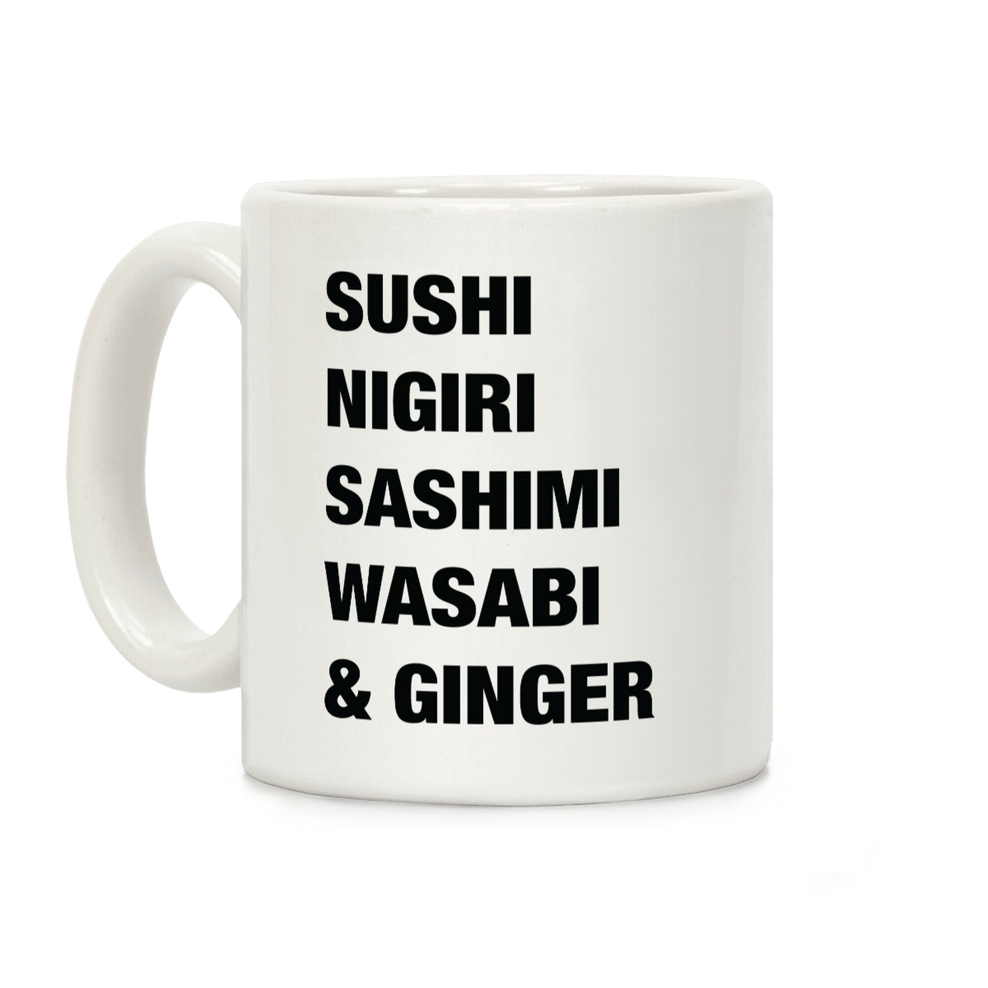 Sushi Nigiri Sashimi Wasabi & Ginger Coffee Mug