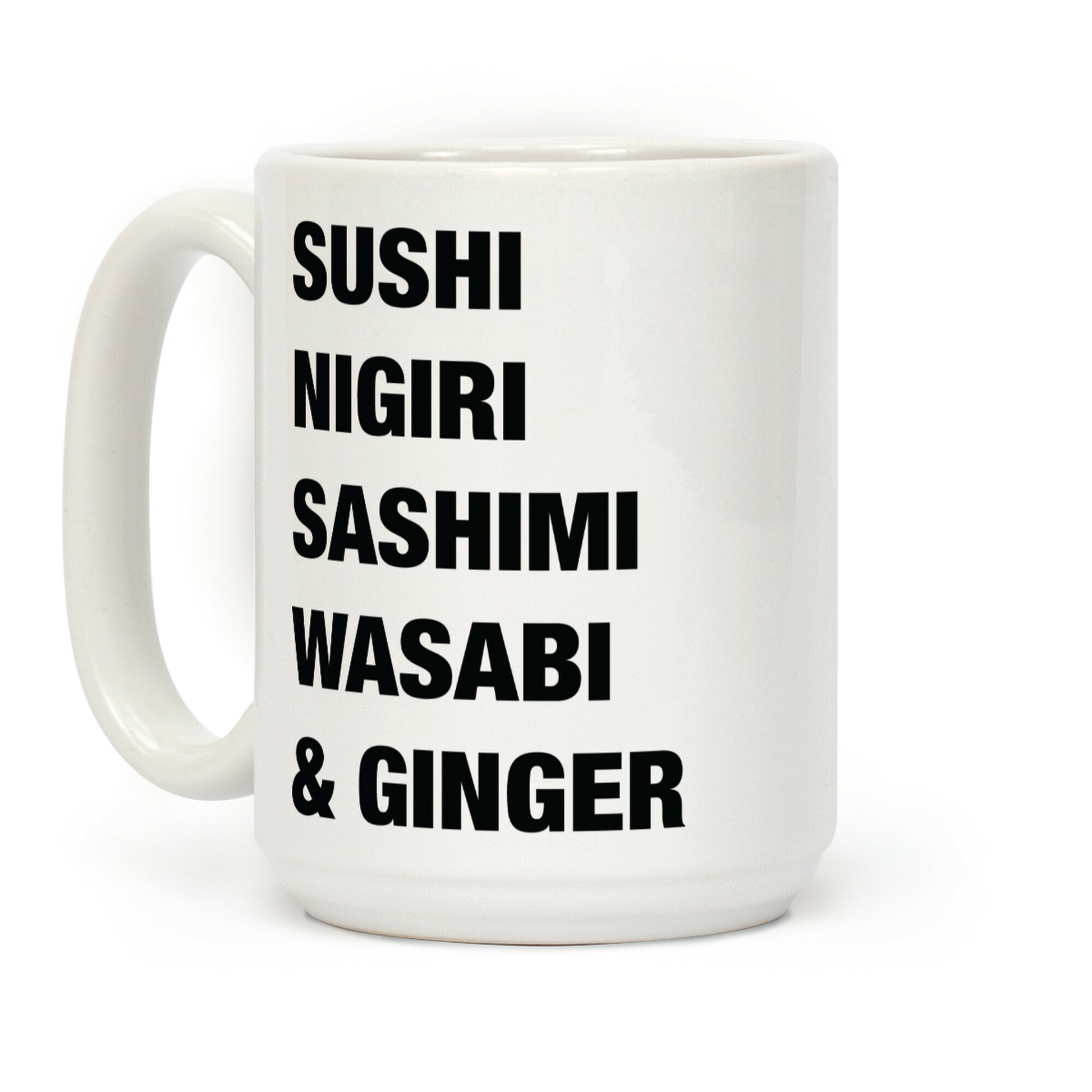 Sushi Nigiri Sashimi Wasabi & Ginger Coffee Mug