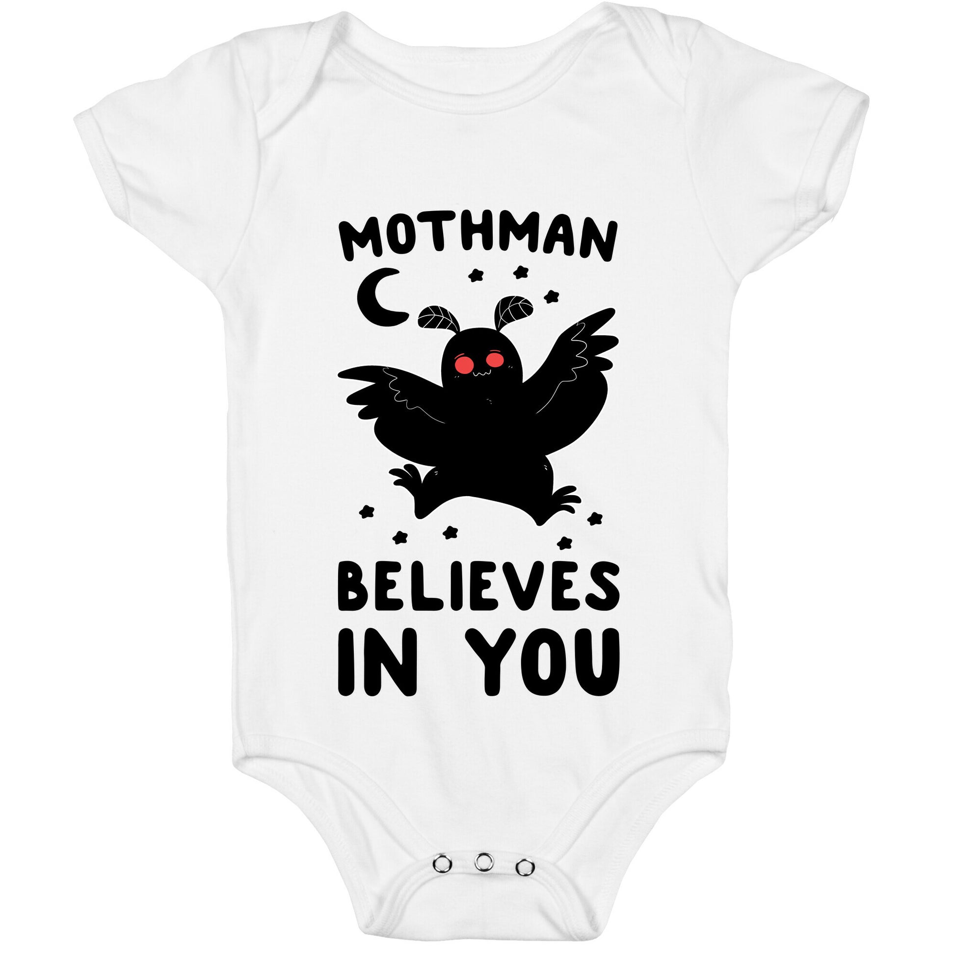 Mothman Believes in You Baby One Piece