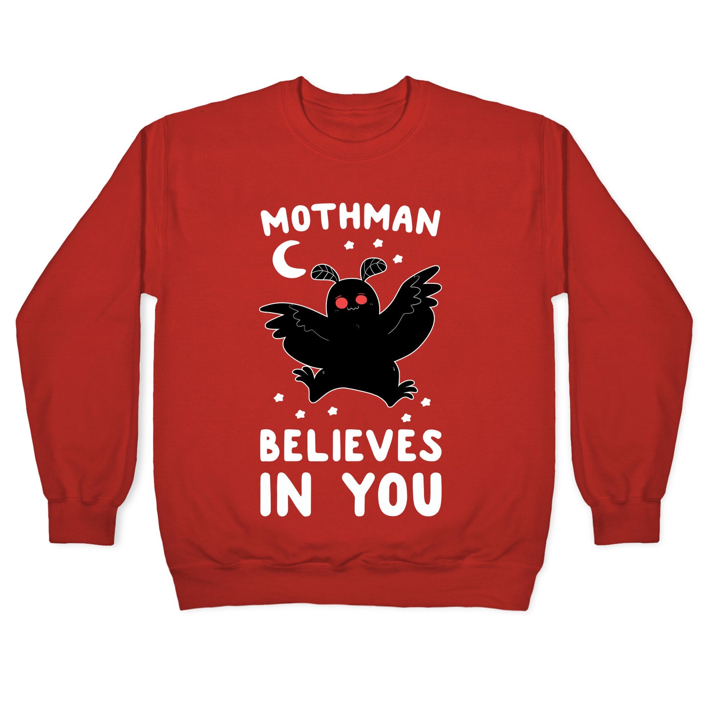 Mothman Believes in You Crewneck Sweatshirt