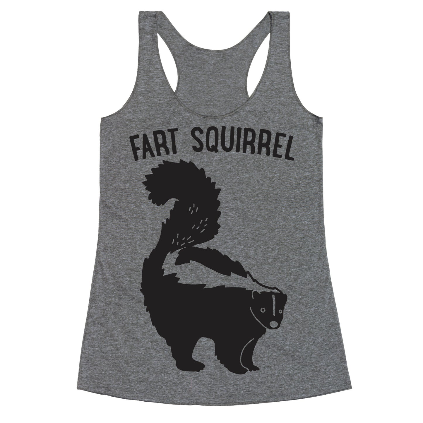 Fart Squirrel Skunk Racerback Tank