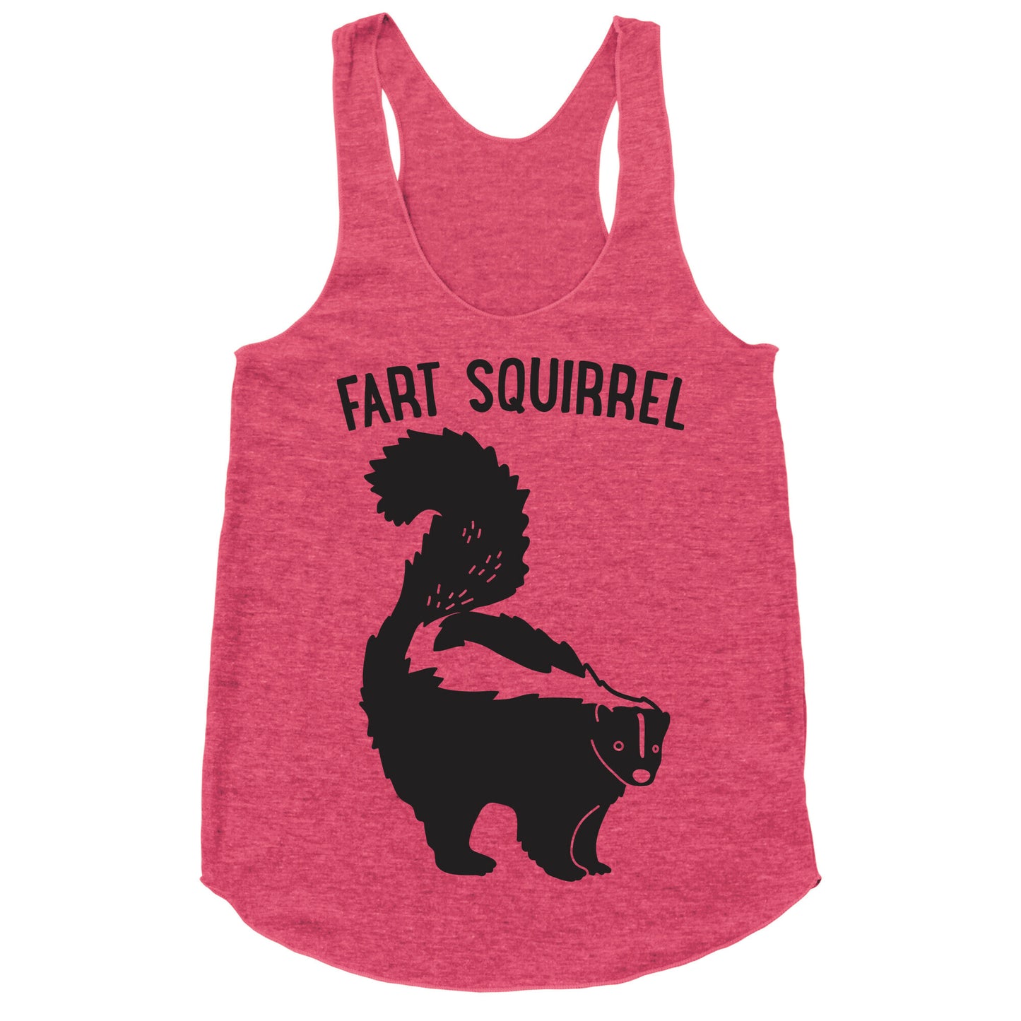Fart Squirrel Skunk Racerback Tank