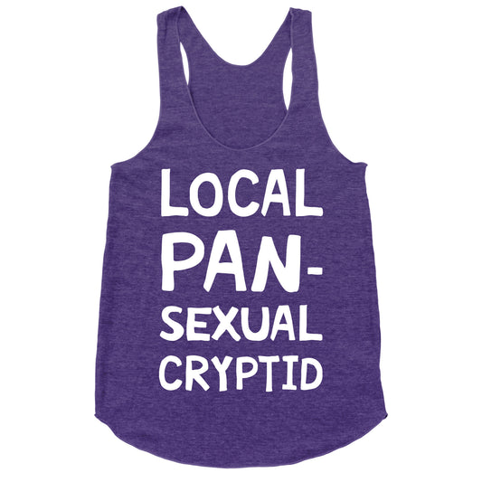 Local Pansexual Cryptid Racerback Tank