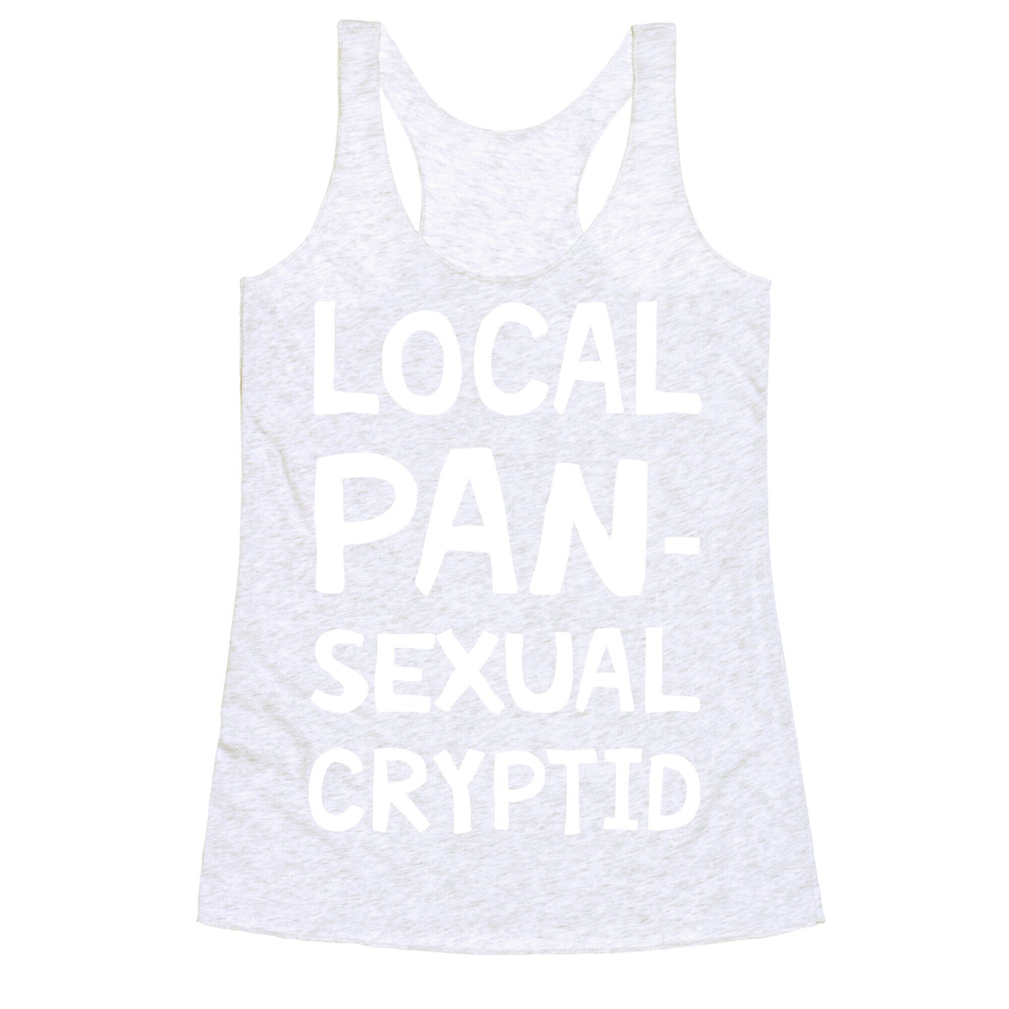 Local Pansexual Cryptid Racerback Tank