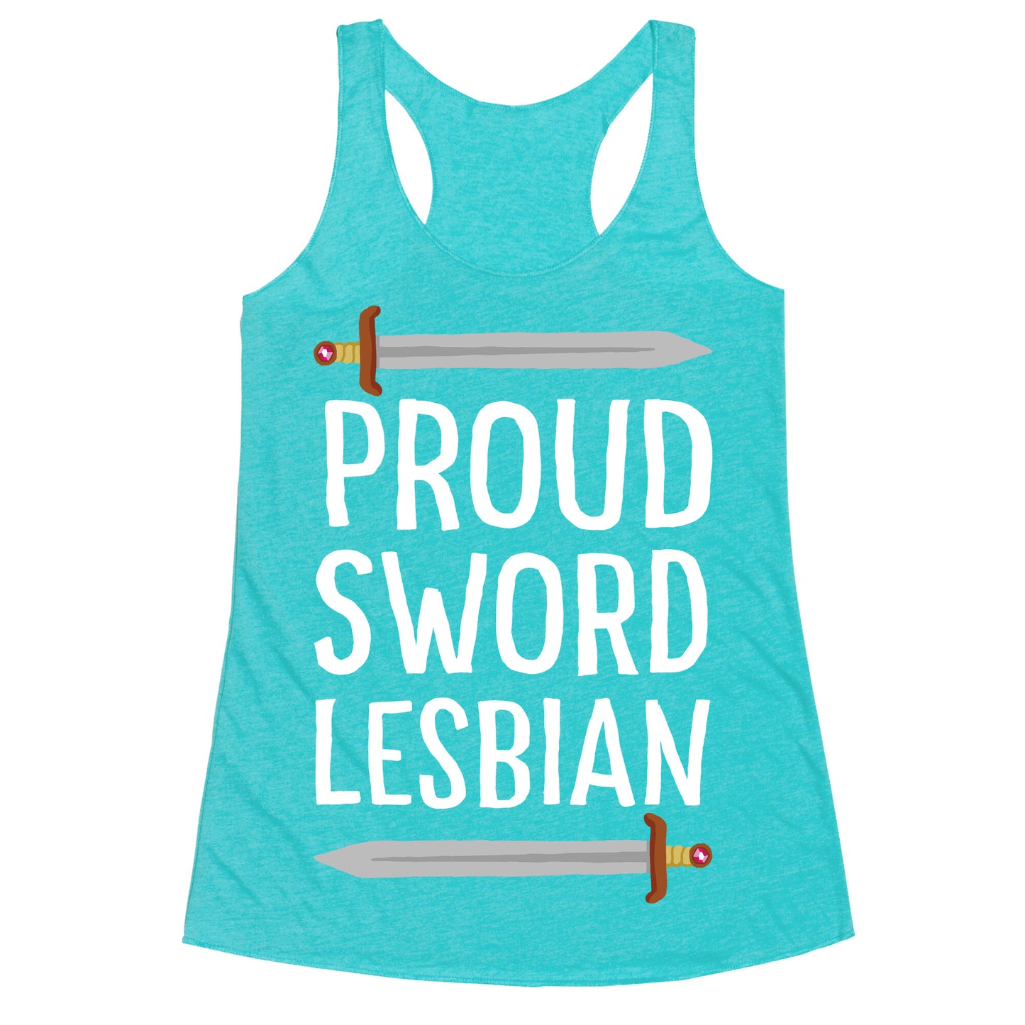 Proud Sword Lesbian Racerback Tank