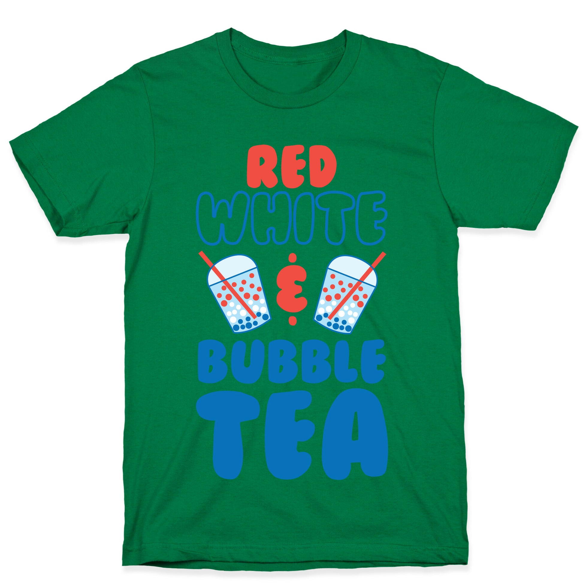 Red, White and Bubble Tea T-Shirt