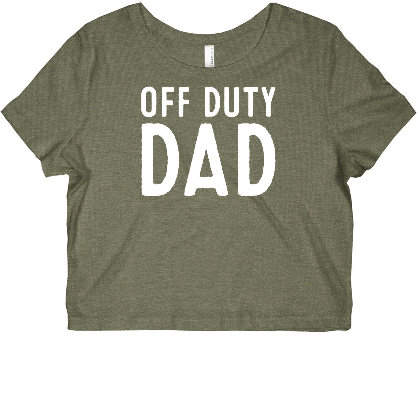 Off Duty Dad White Print Graphic Baby Tee