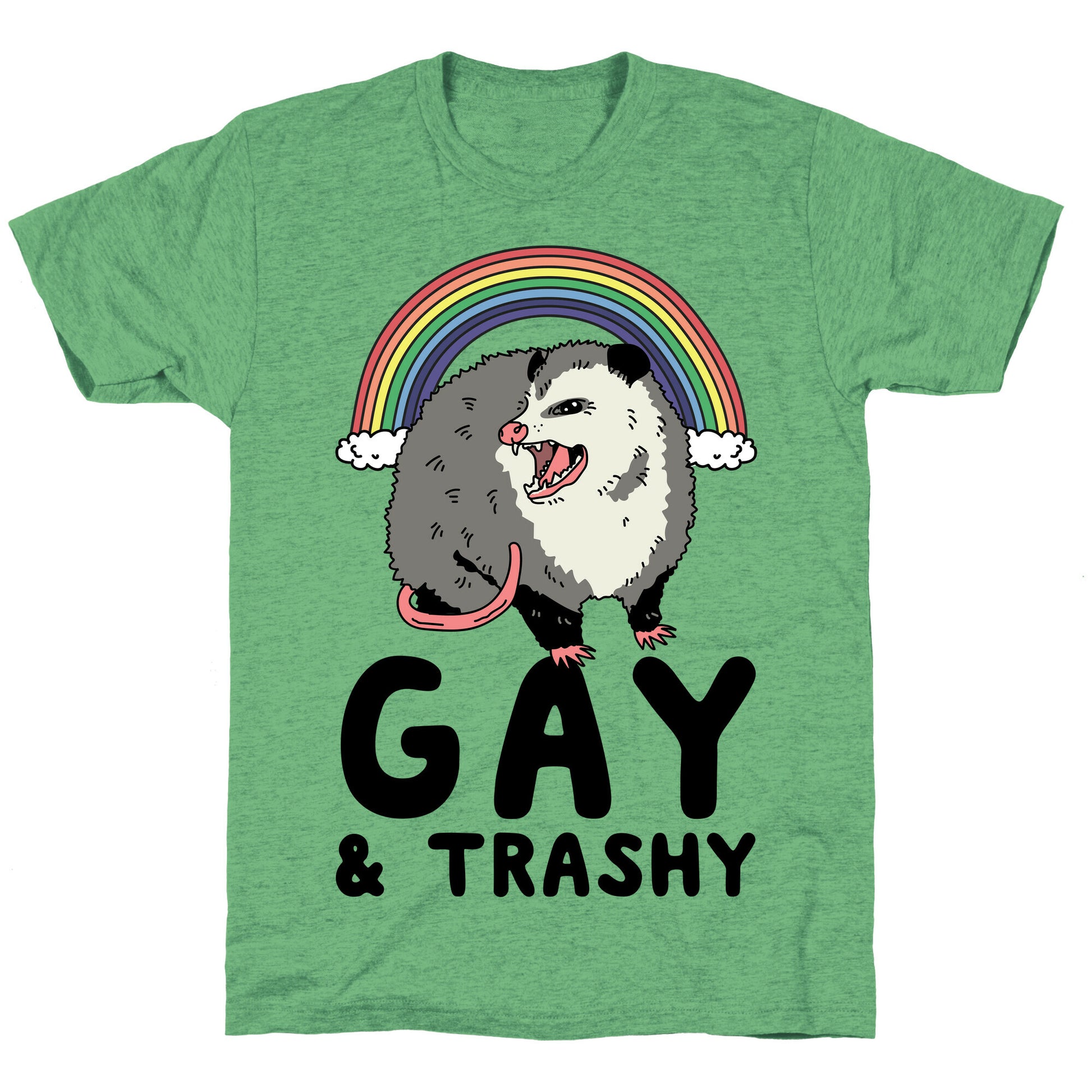Gay and Trashy Possum Unisex Triblend Tee