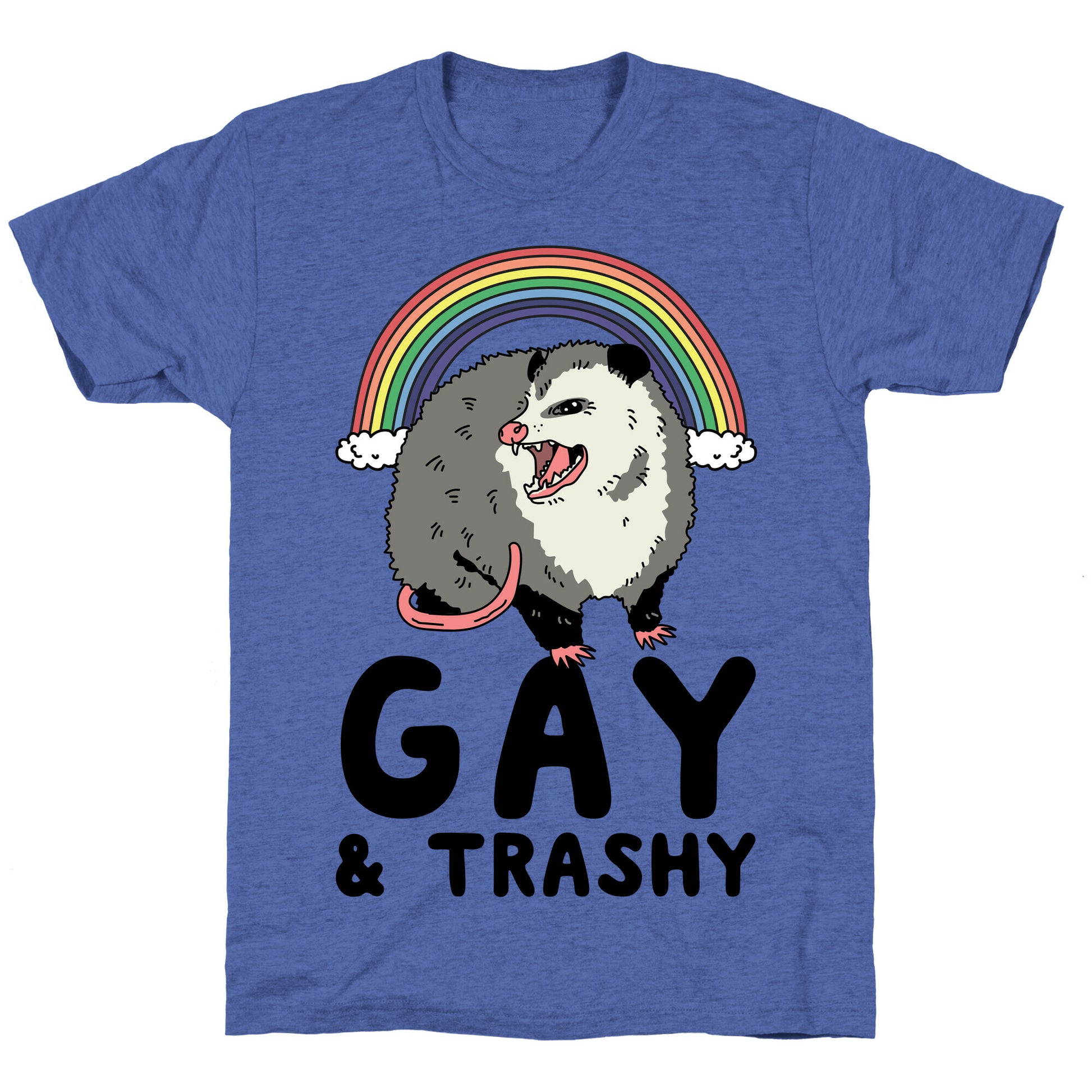 Gay and Trashy Possum Unisex Triblend Tee