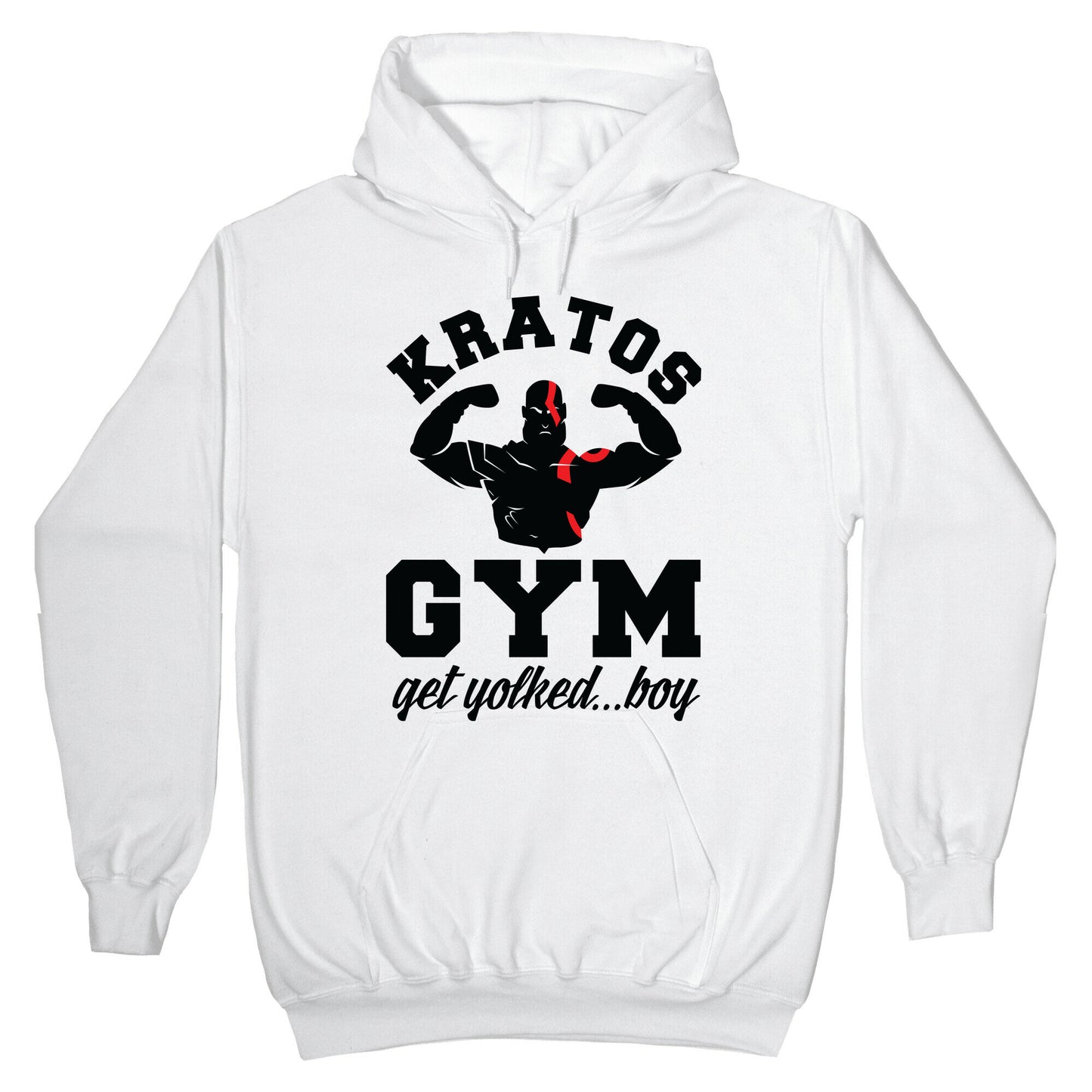 Kratos Gym Get Yolked Boy Hoodie
