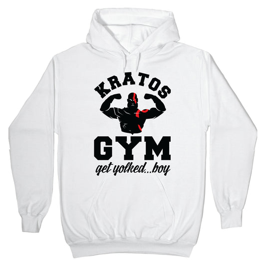 Kratos Gym Get Yolked Boy Hoodie