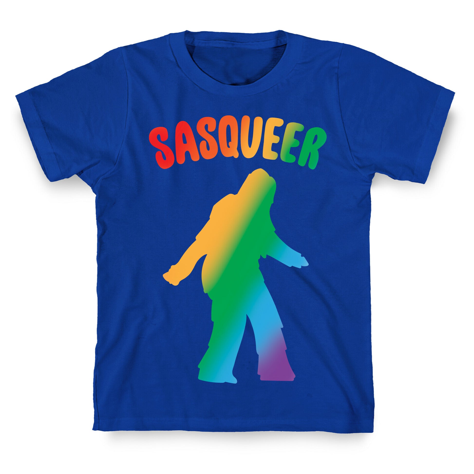 Sasqueer Parody White Print T-Shirt