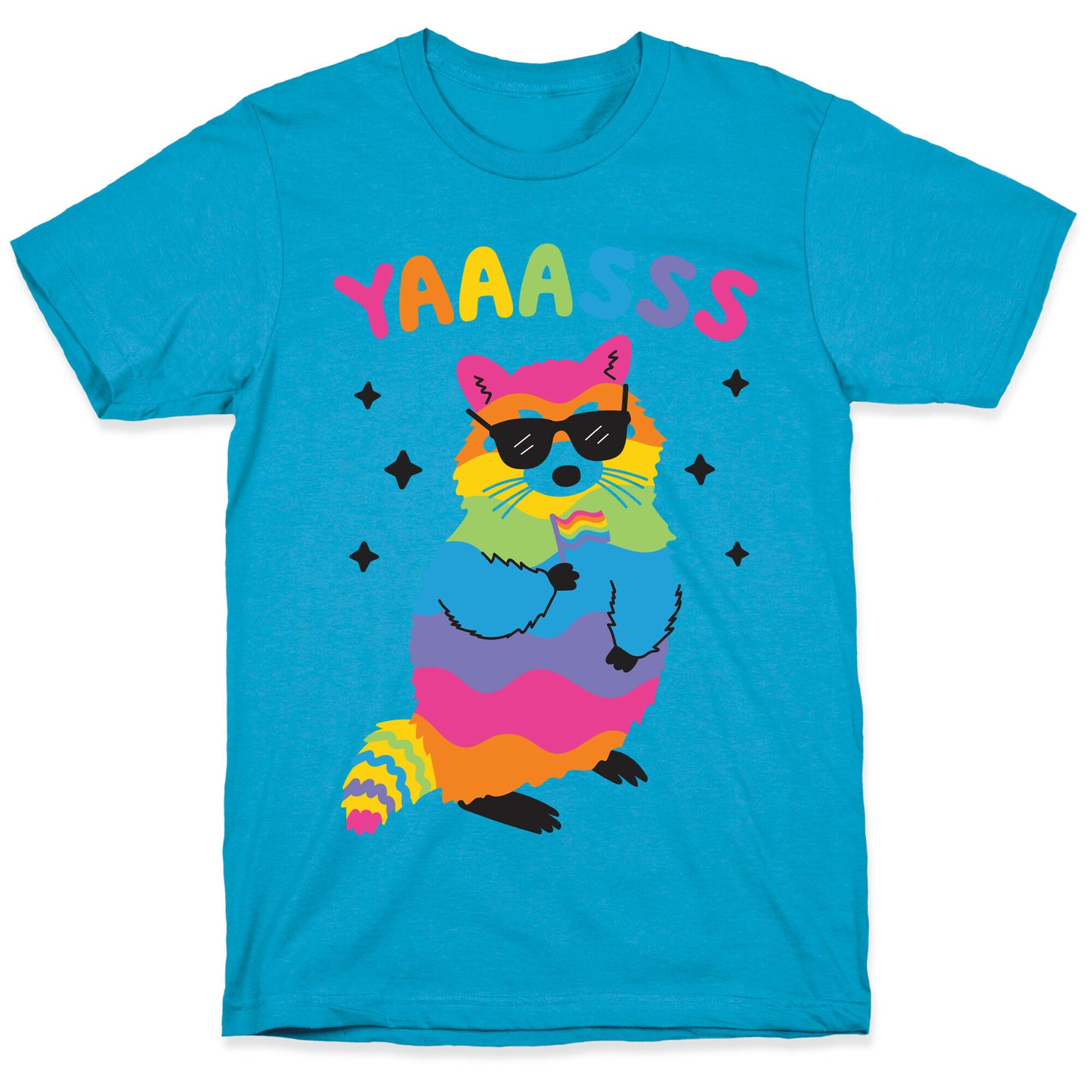 Yas Rainbow Raccoon Unisex Triblend Tee