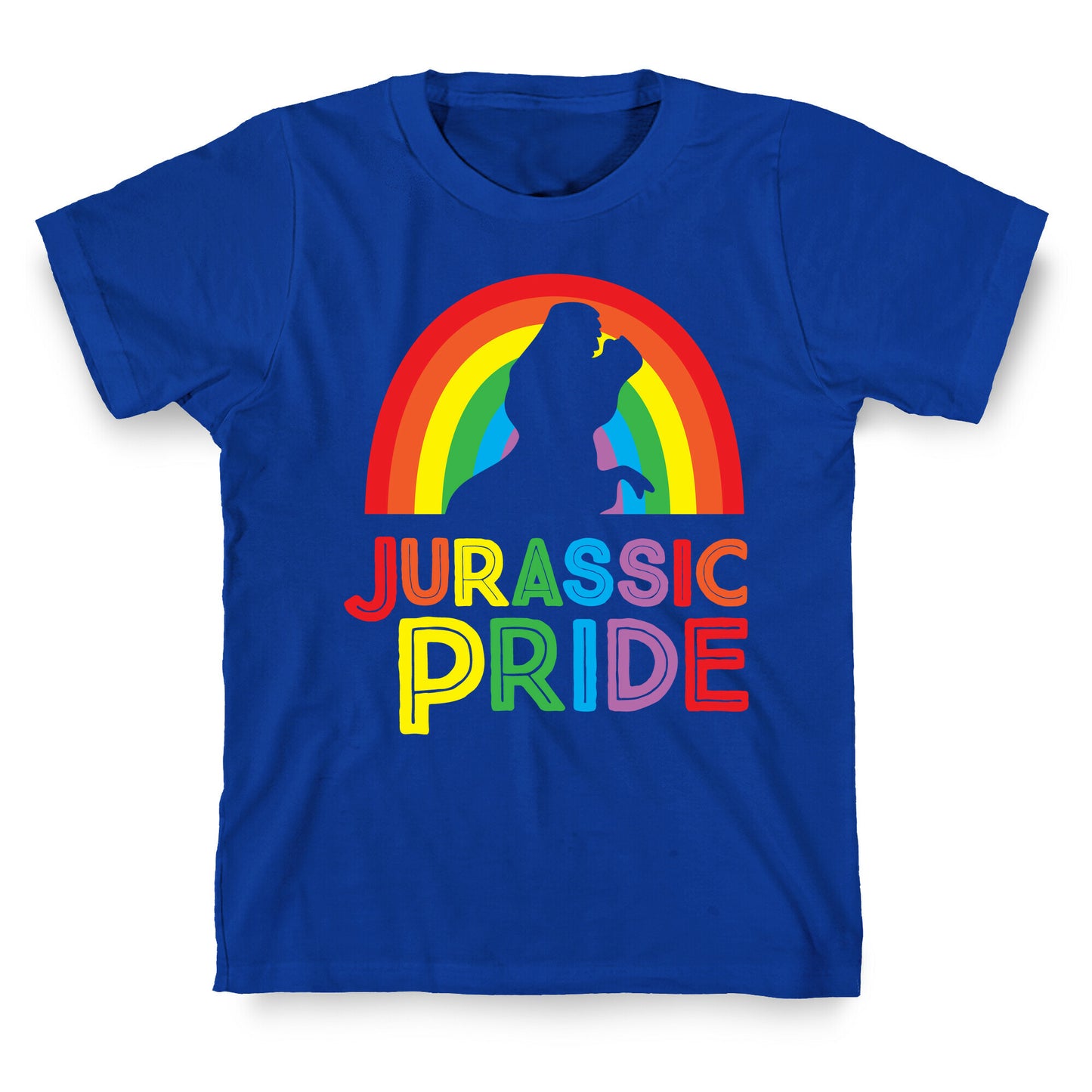 Jurassic Pride Parody White Print  T-Shirt