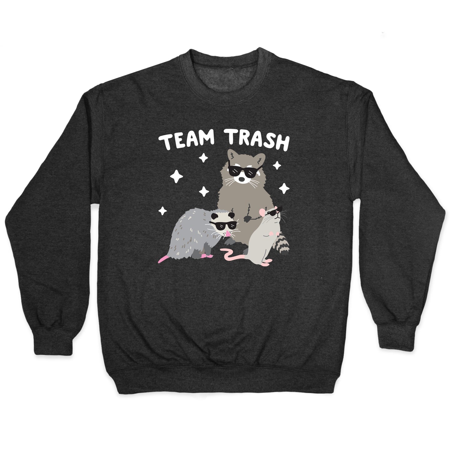 Team Trash Opossum Raccoon Rat Crewneck Sweatshirt
