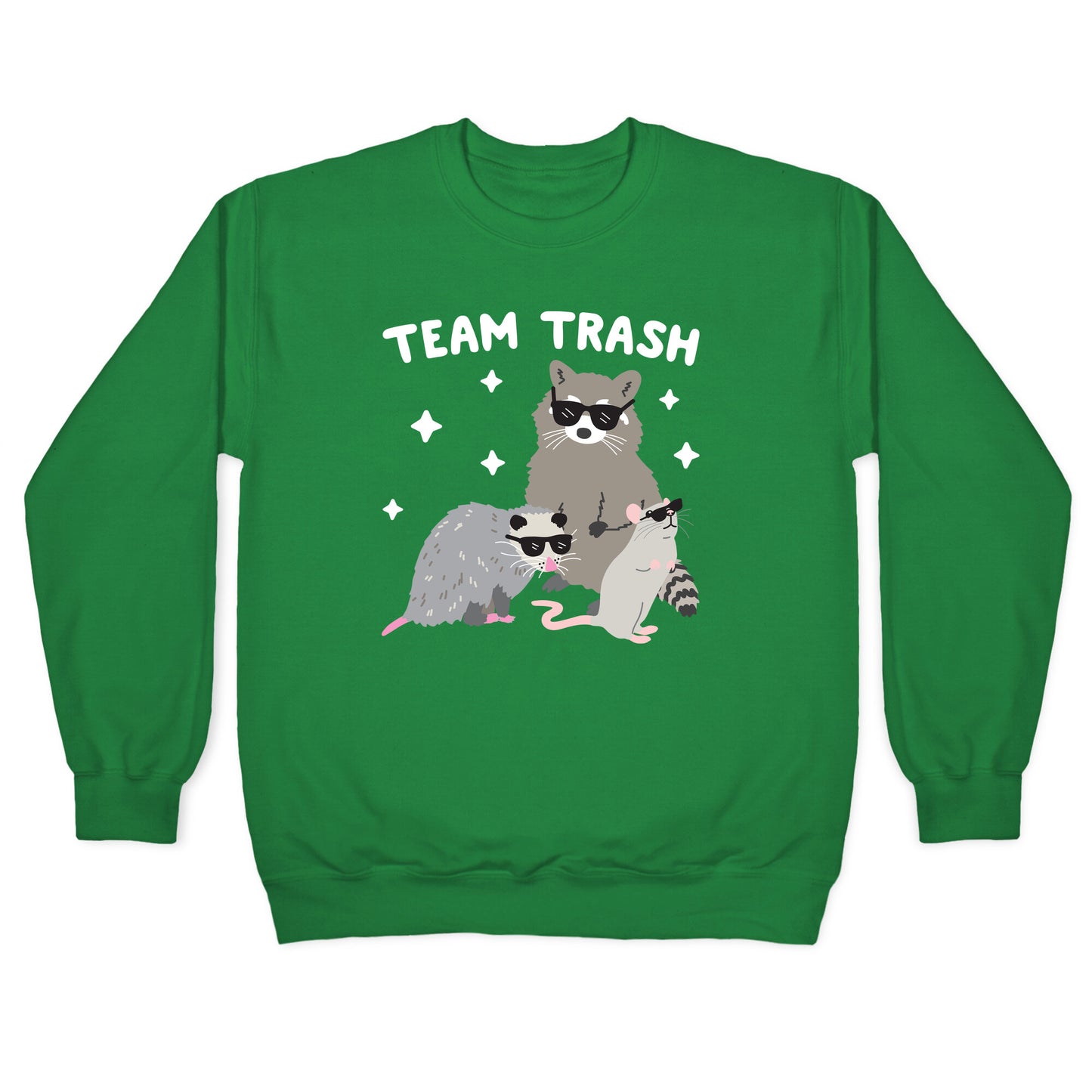 Team Trash Opossum Raccoon Rat Crewneck Sweatshirt