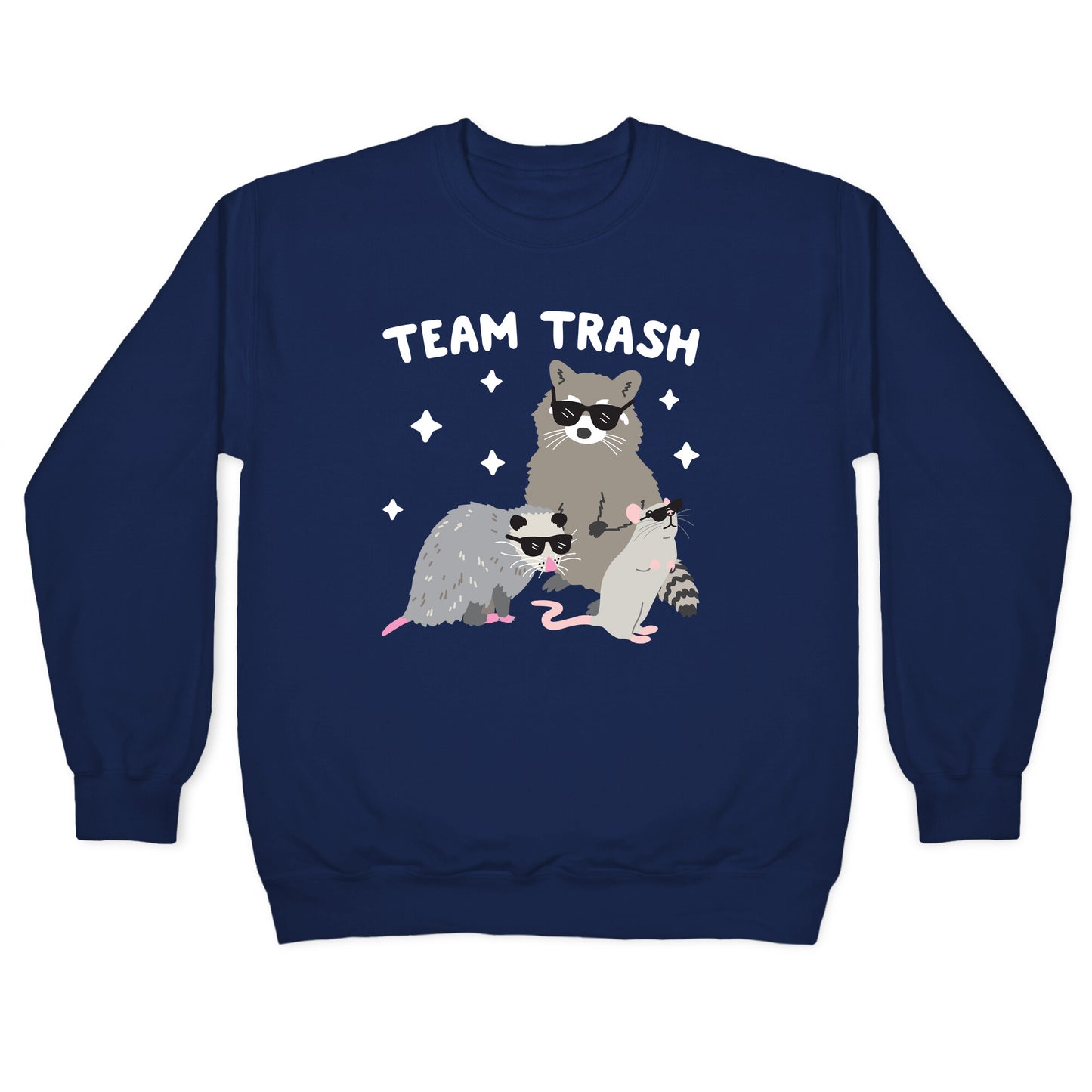 Team Trash Opossum Raccoon Rat Crewneck Sweatshirt
