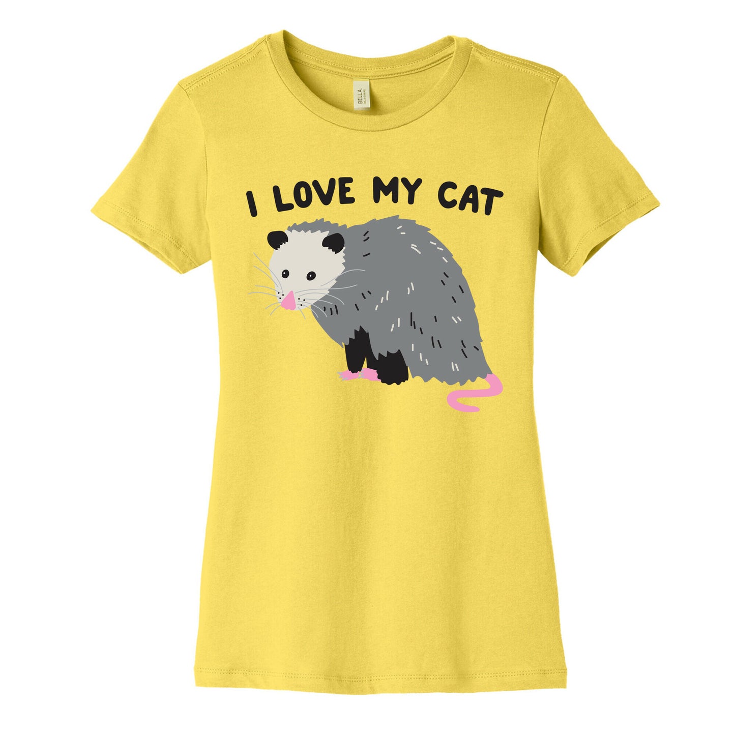 I Love My Cat Opossum Women's Cotton Tee