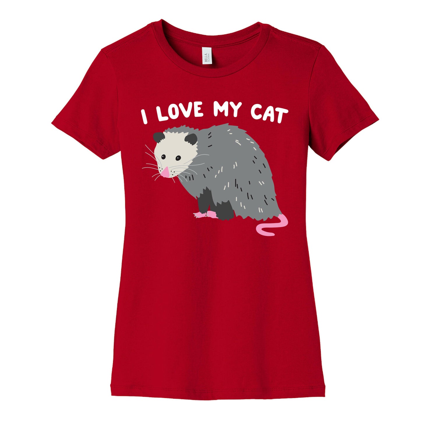 I Love My Cat Opossum Women's Cotton Tee