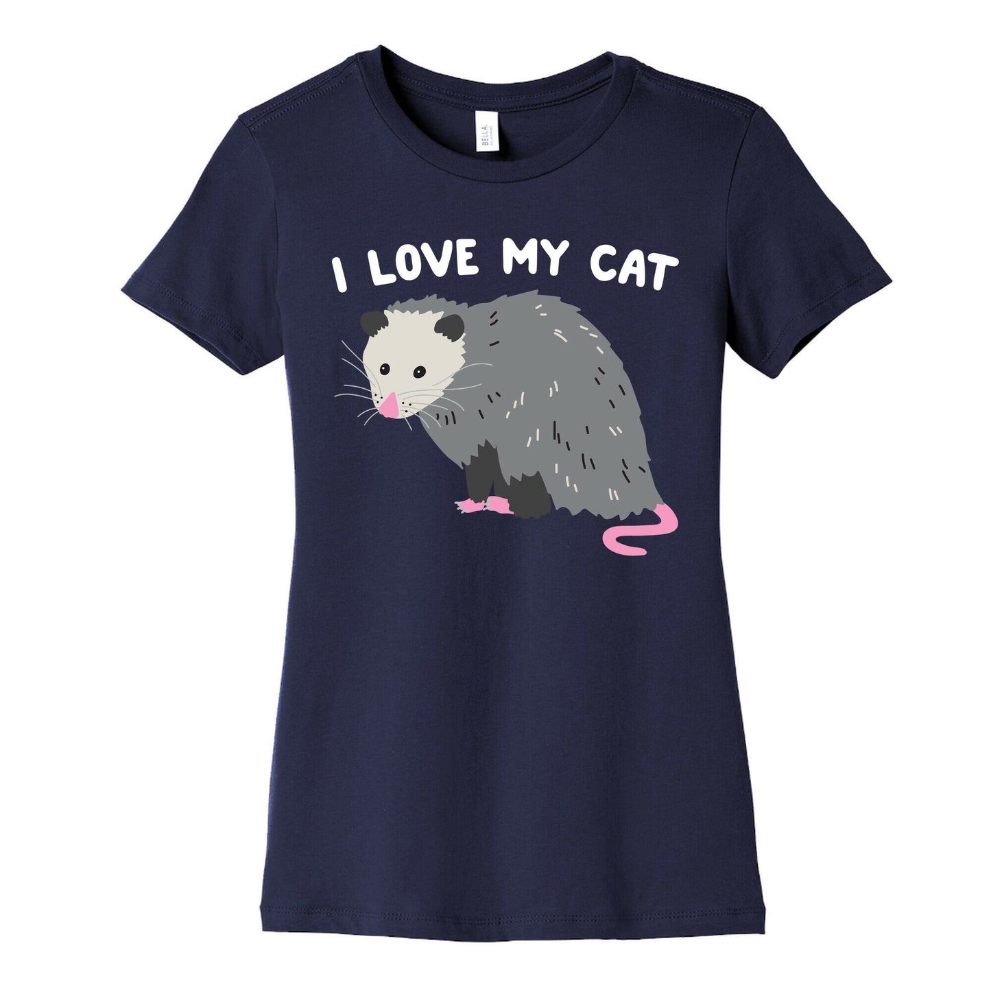I Love My Cat Opossum Women's Cotton Tee