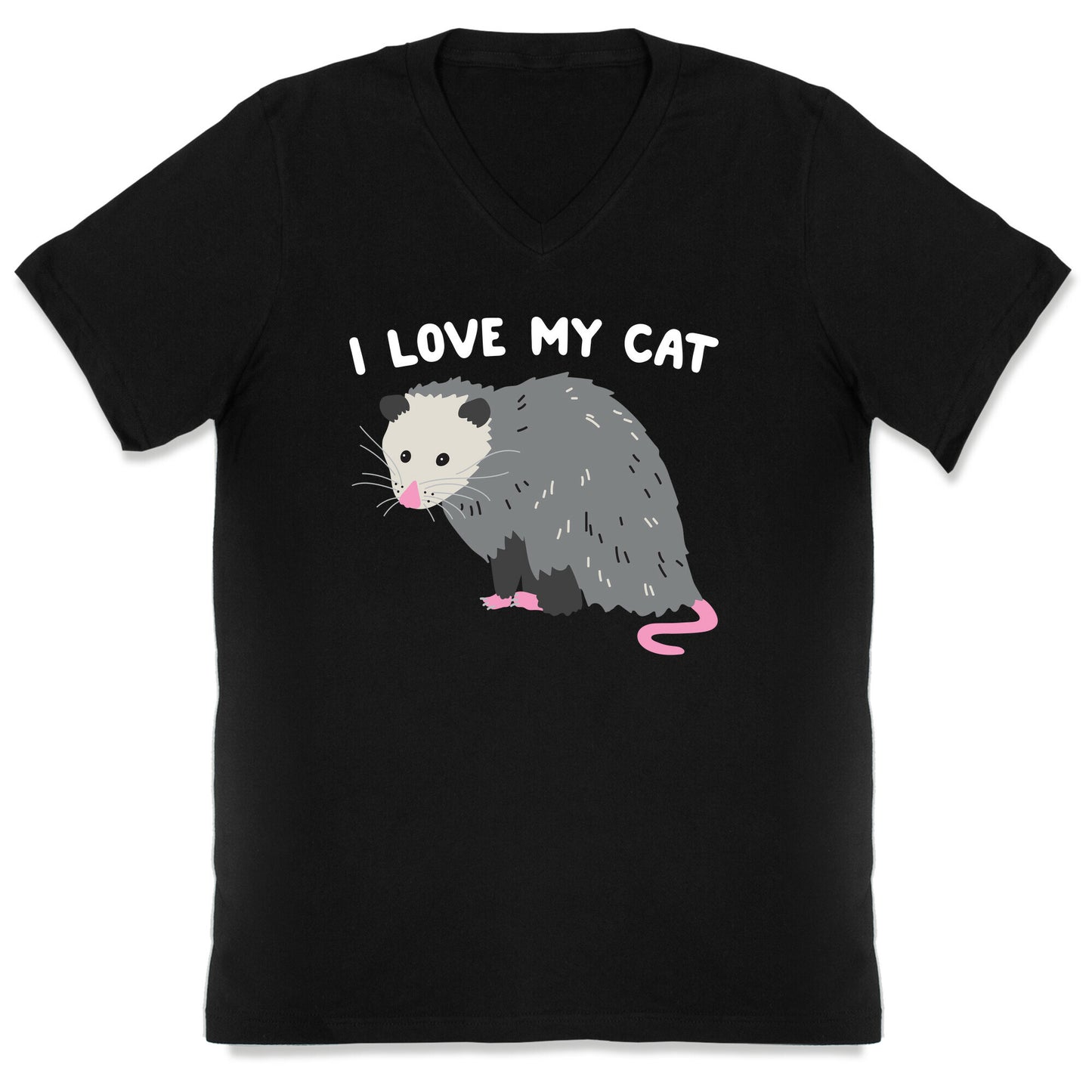 I Love My Cat Opossum V-Neck