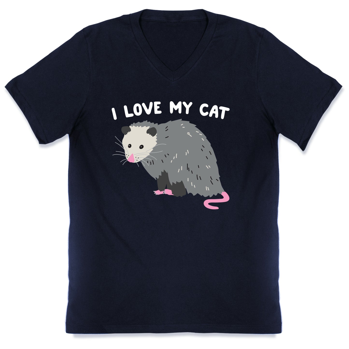I Love My Cat Opossum V-Neck
