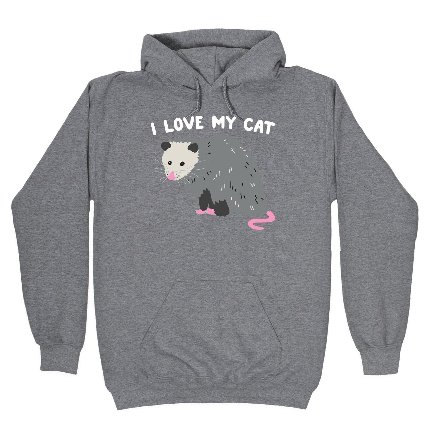 I Love My Cat Opossum Hoodie